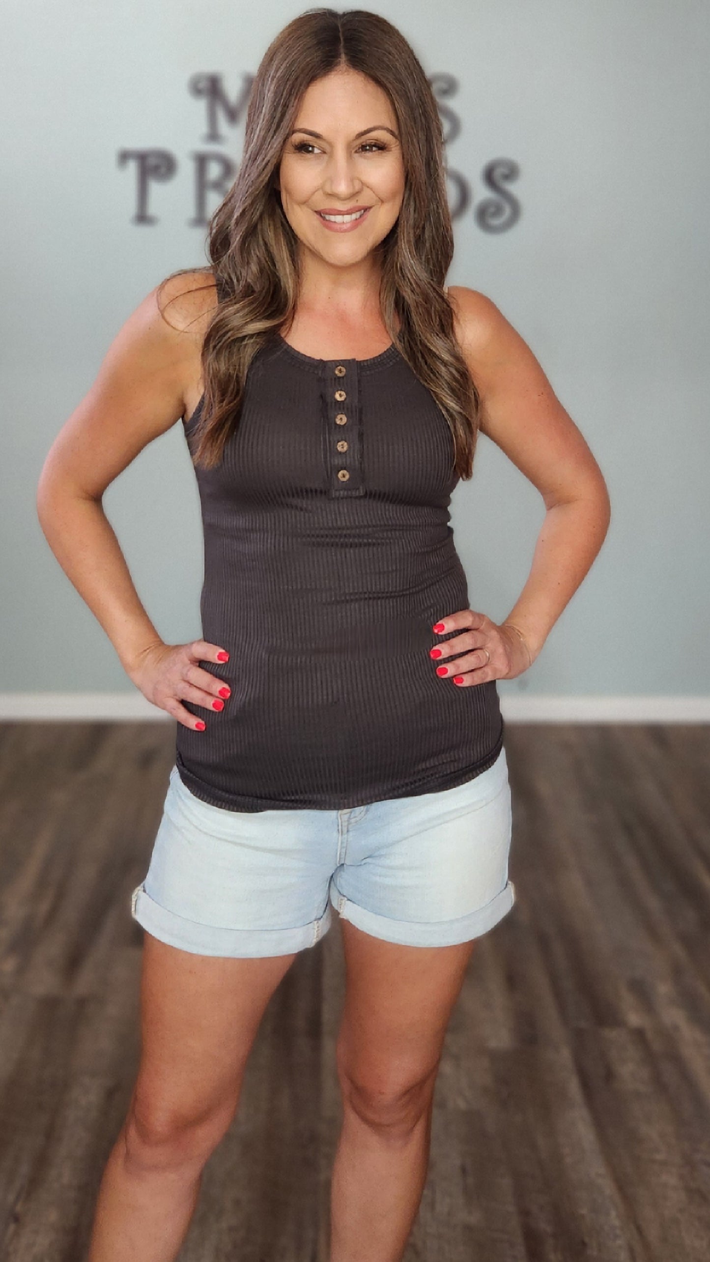 Your Casual Statement Tank-Grey