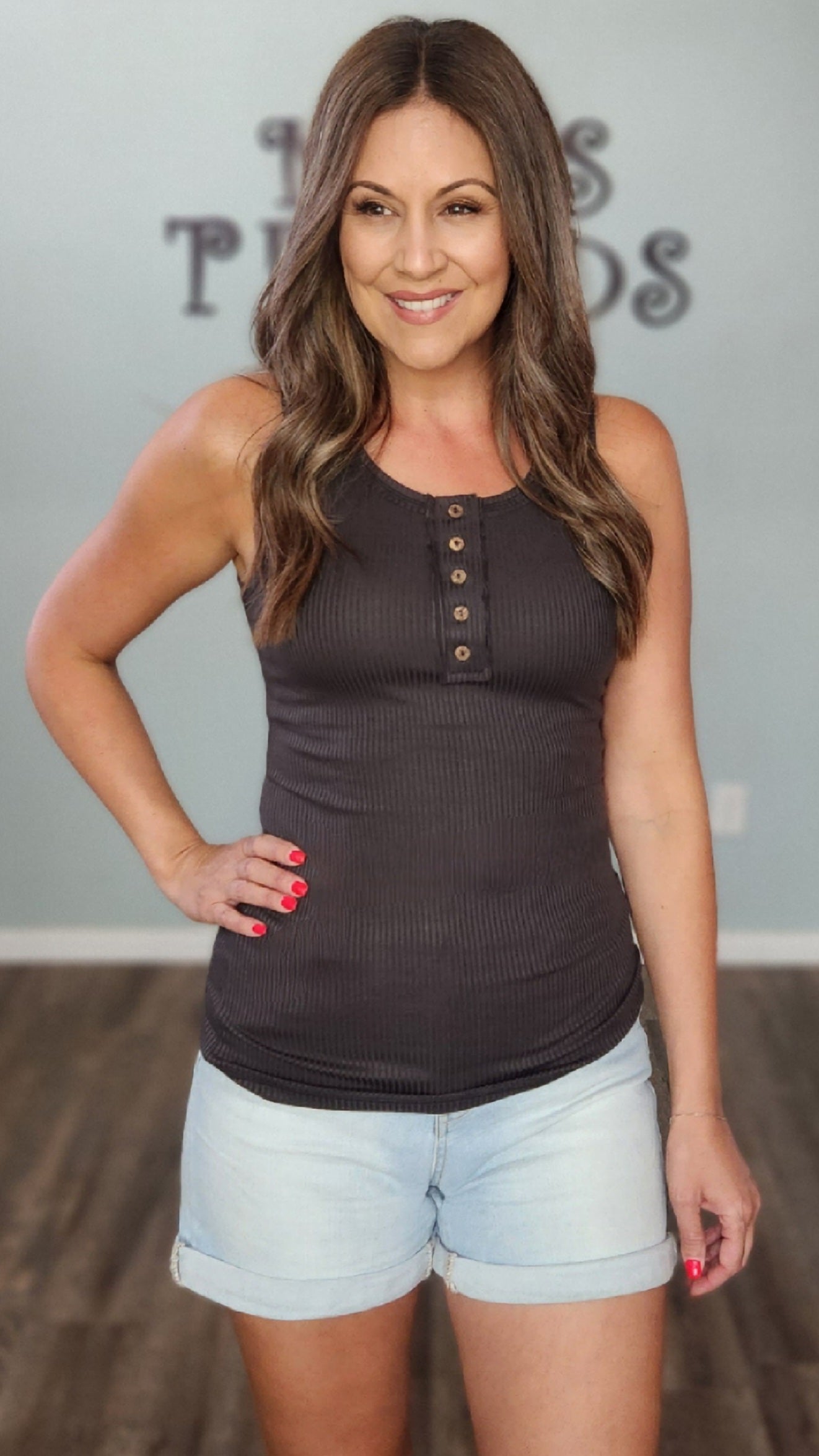 Your Casual Statement Tank-Grey