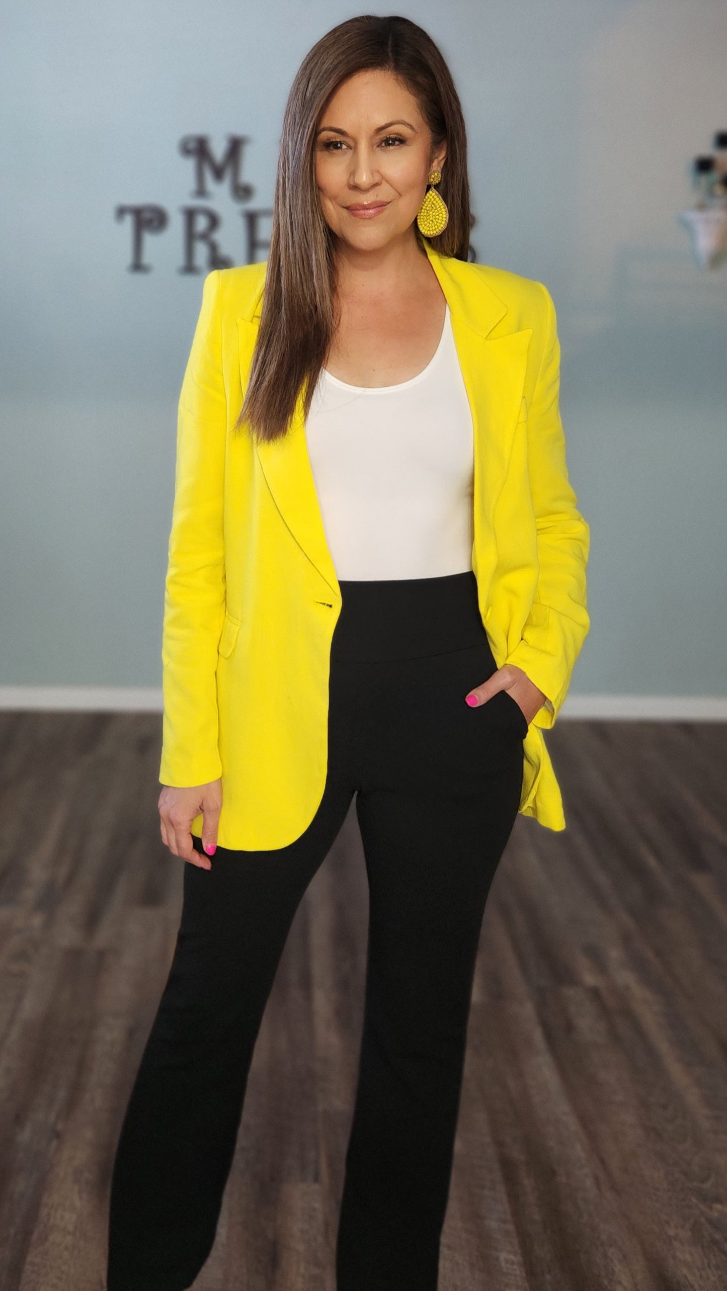 Thank Goodness Blazer-Yellow