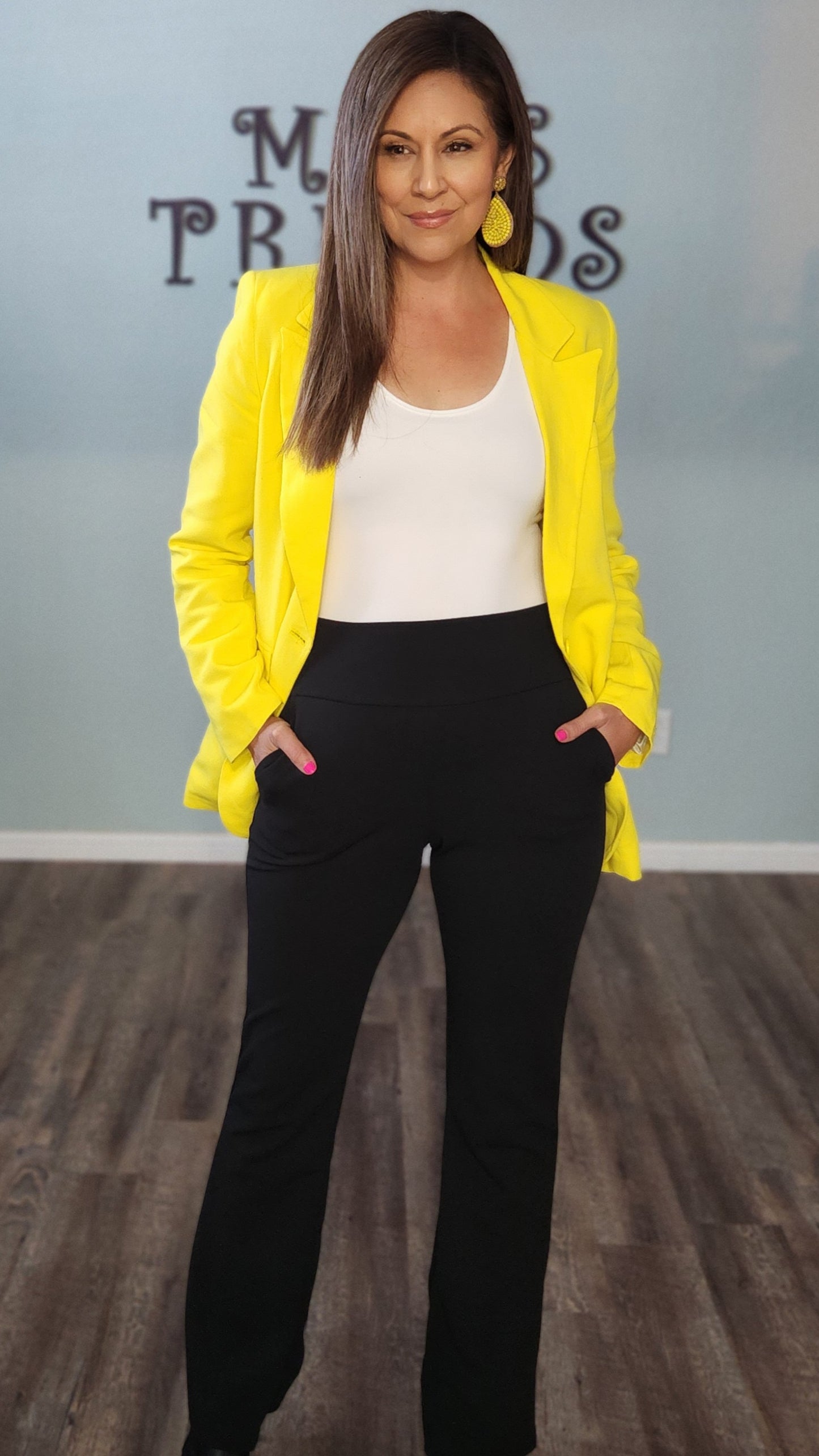 Thank Goodness Blazer-Yellow