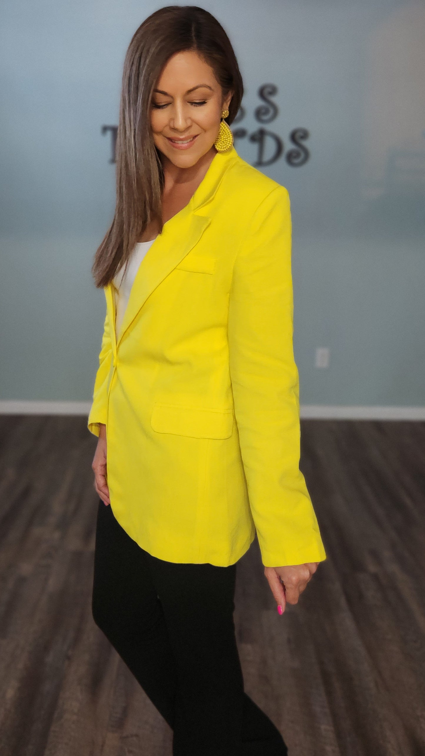 Thank Goodness Blazer-Yellow