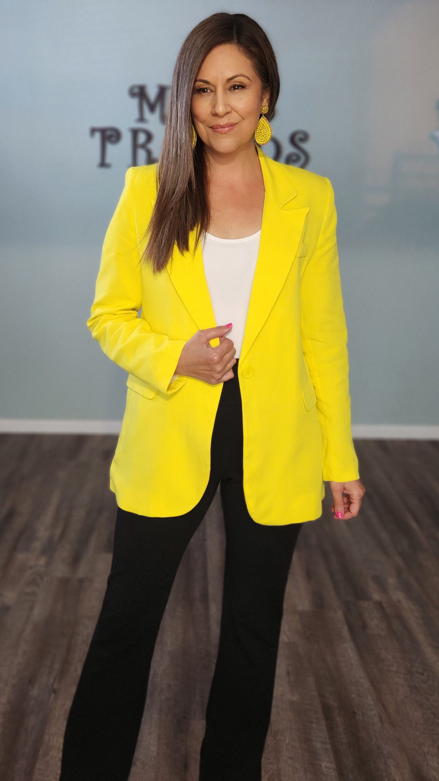 Thank Goodness Blazer-Yellow