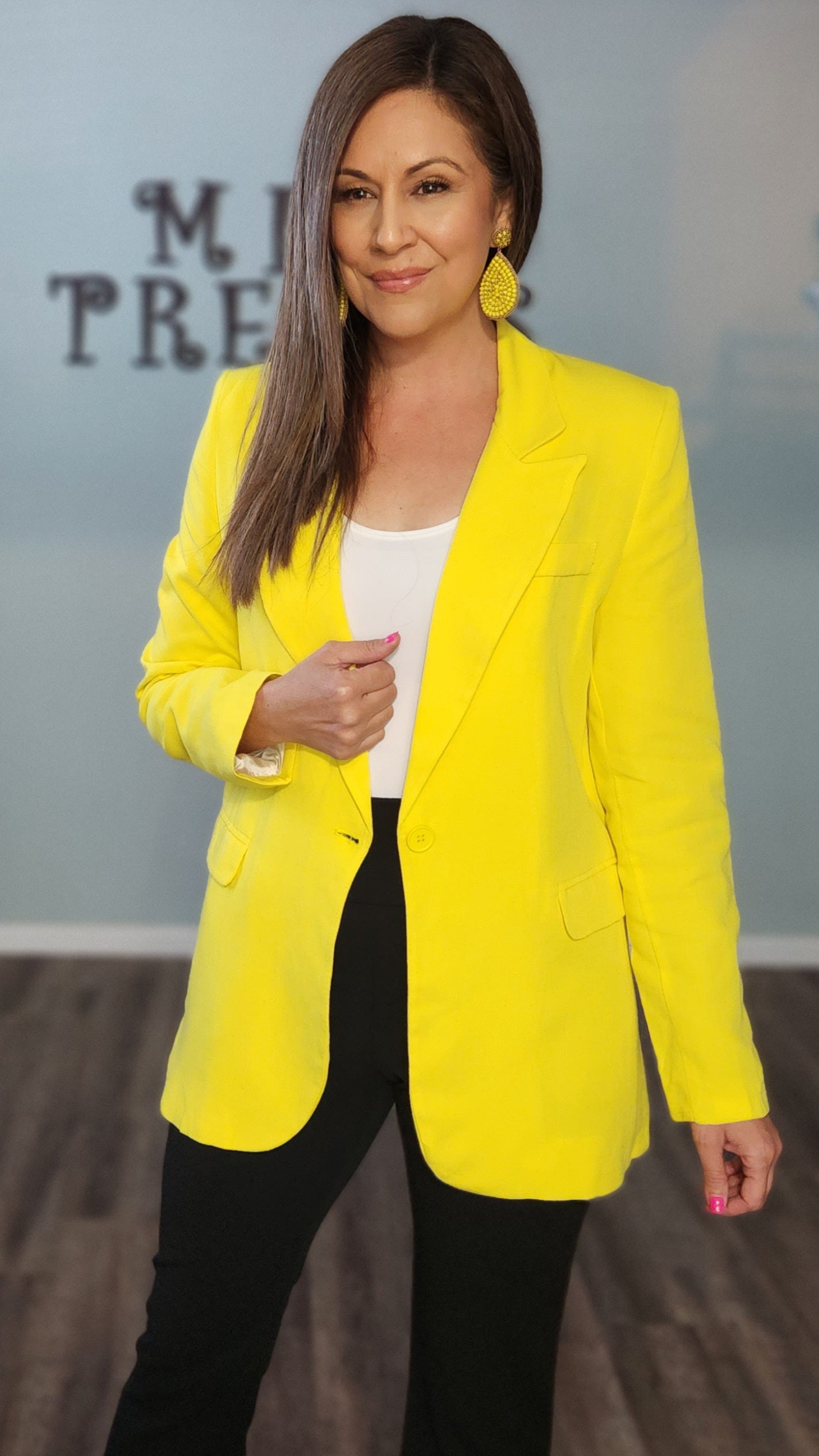 Thank Goodness Blazer-Yellow