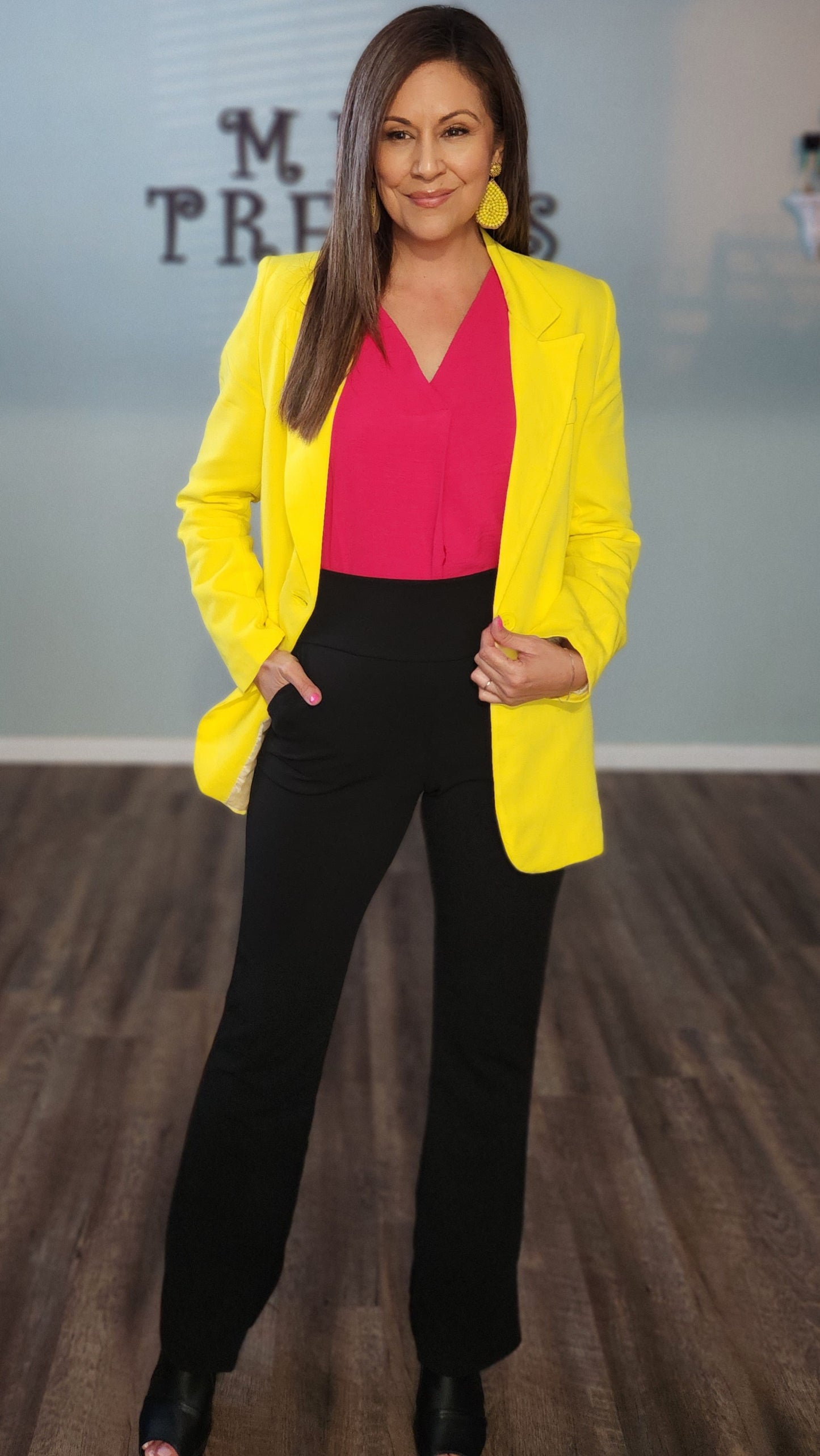 Thank Goodness Blazer-Yellow