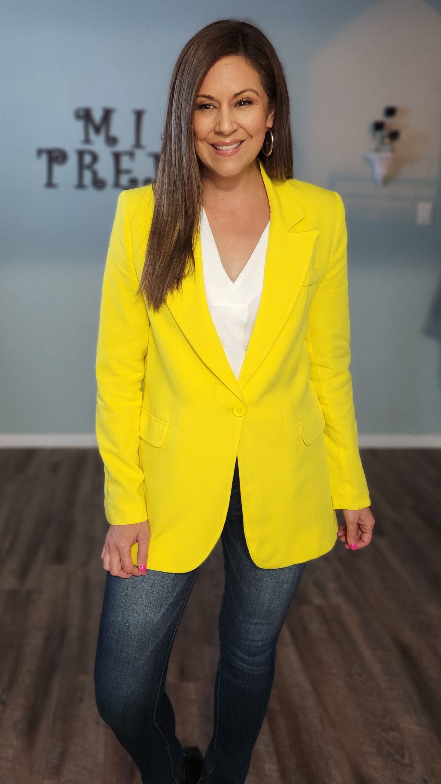 Thank Goodness Blazer-Yellow