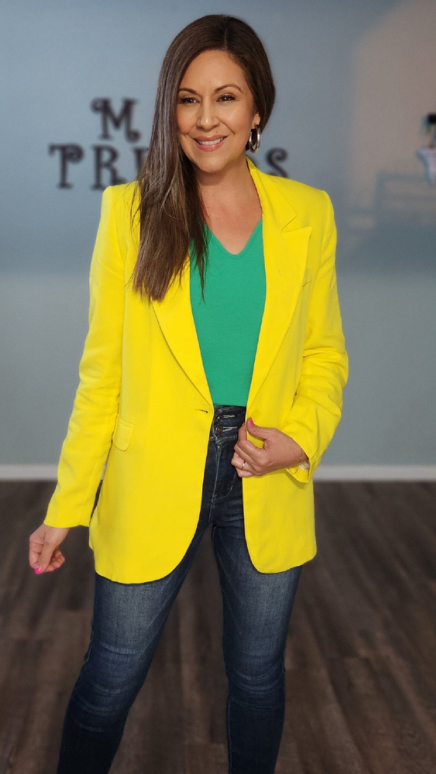 Thank Goodness Blazer-Yellow