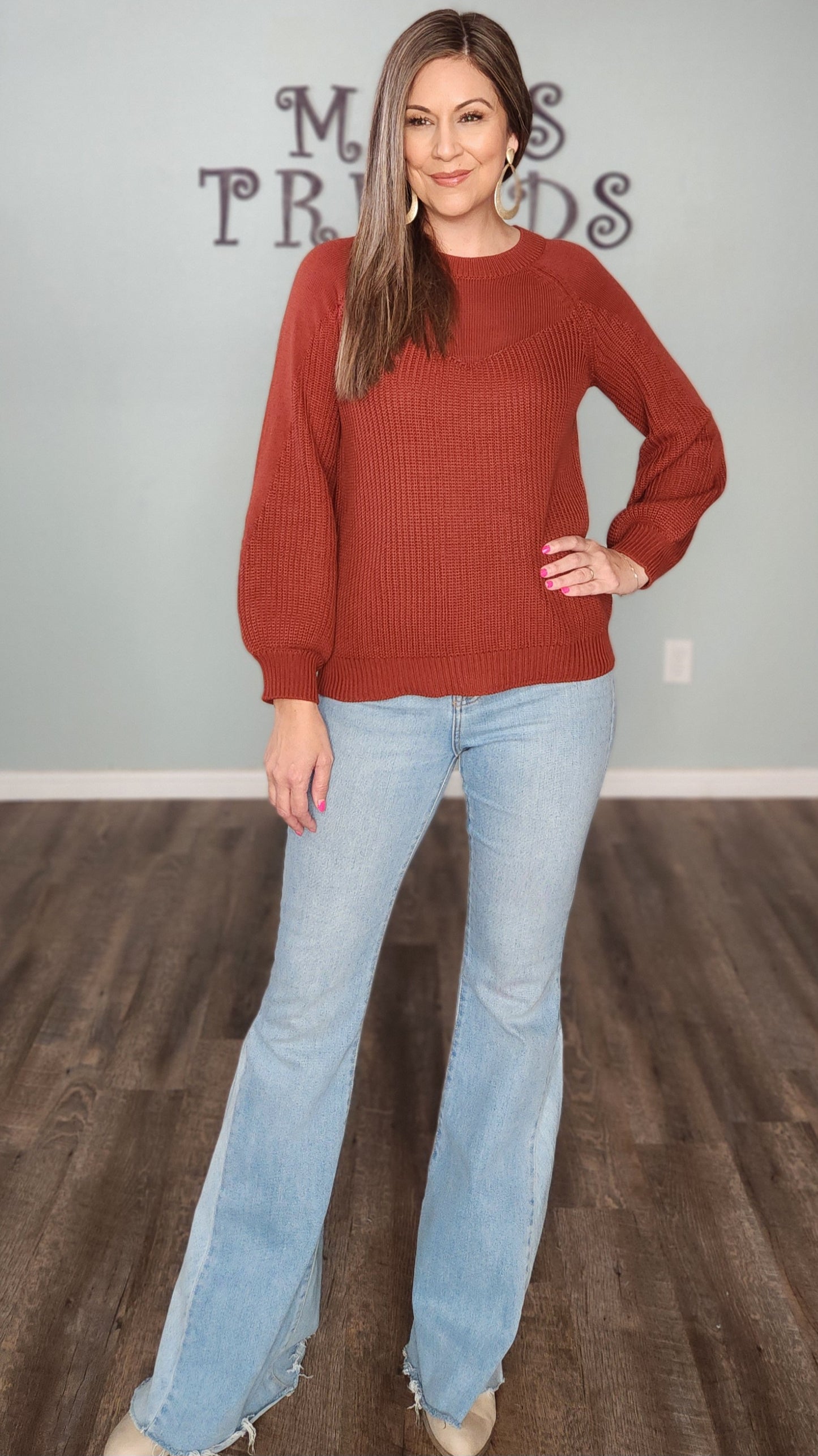 You've Been Waiting For This Sweater- Brick