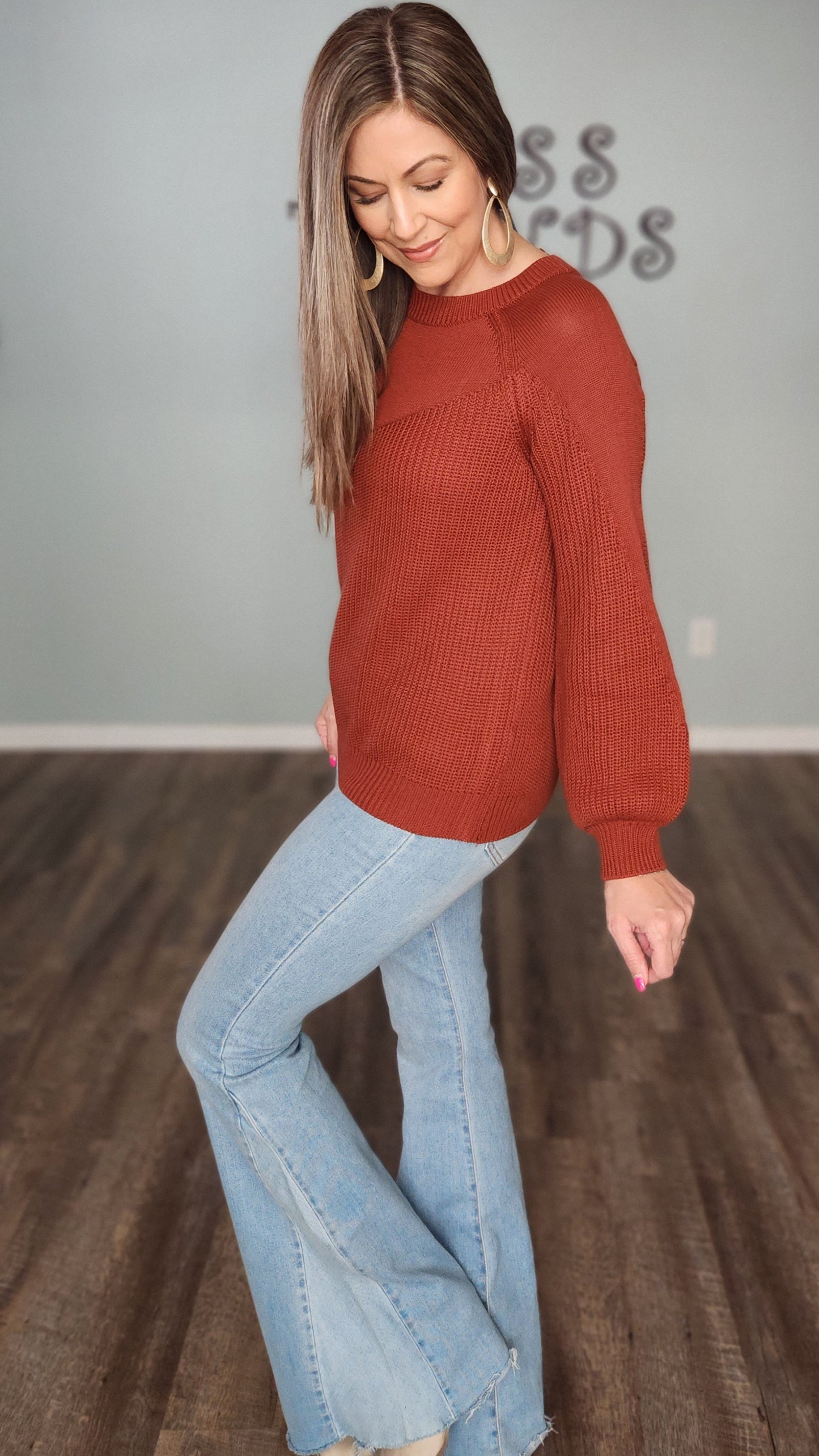 You've Been Waiting For This Sweater- Brick