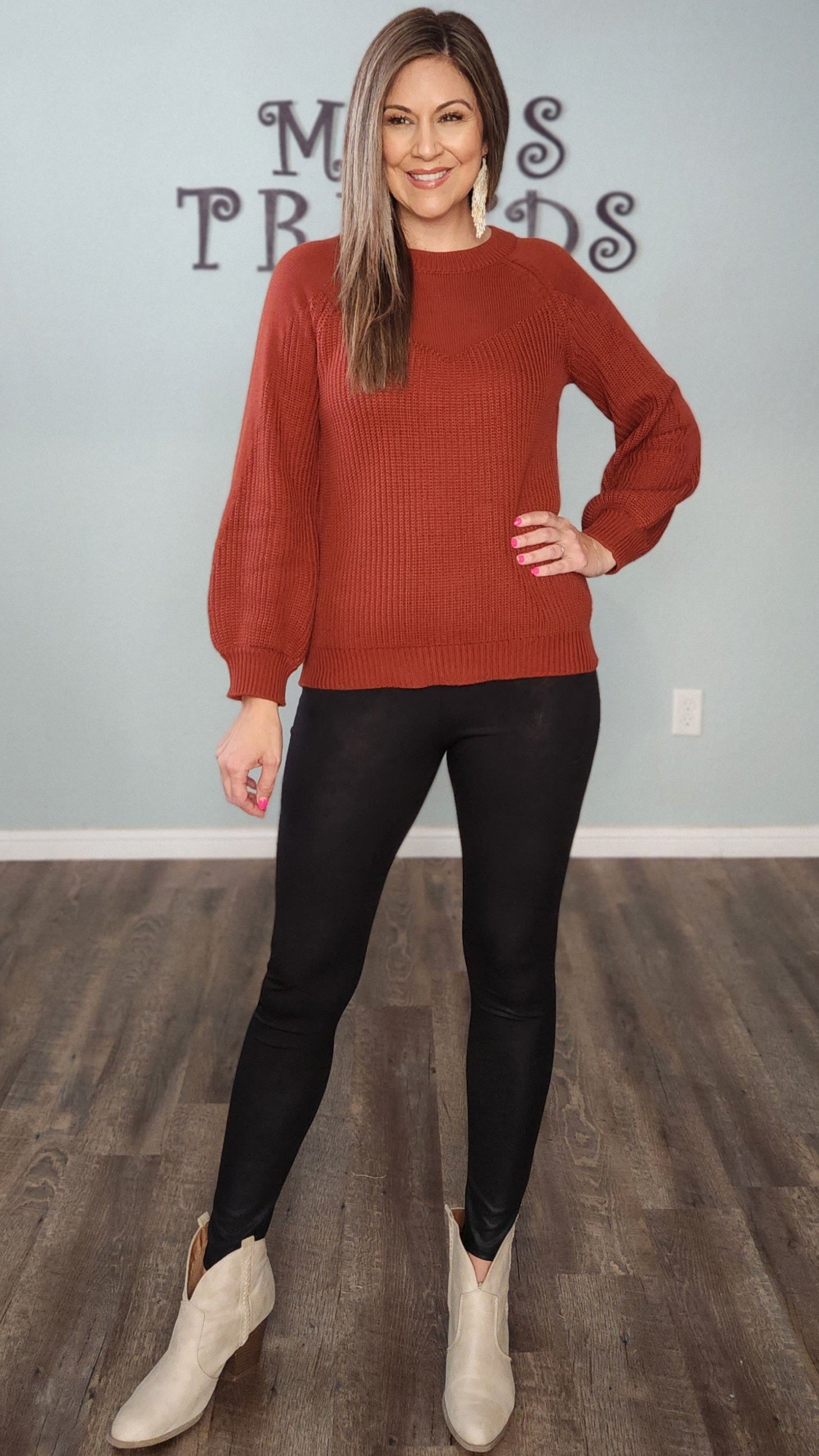 You've Been Waiting For This Sweater- Brick