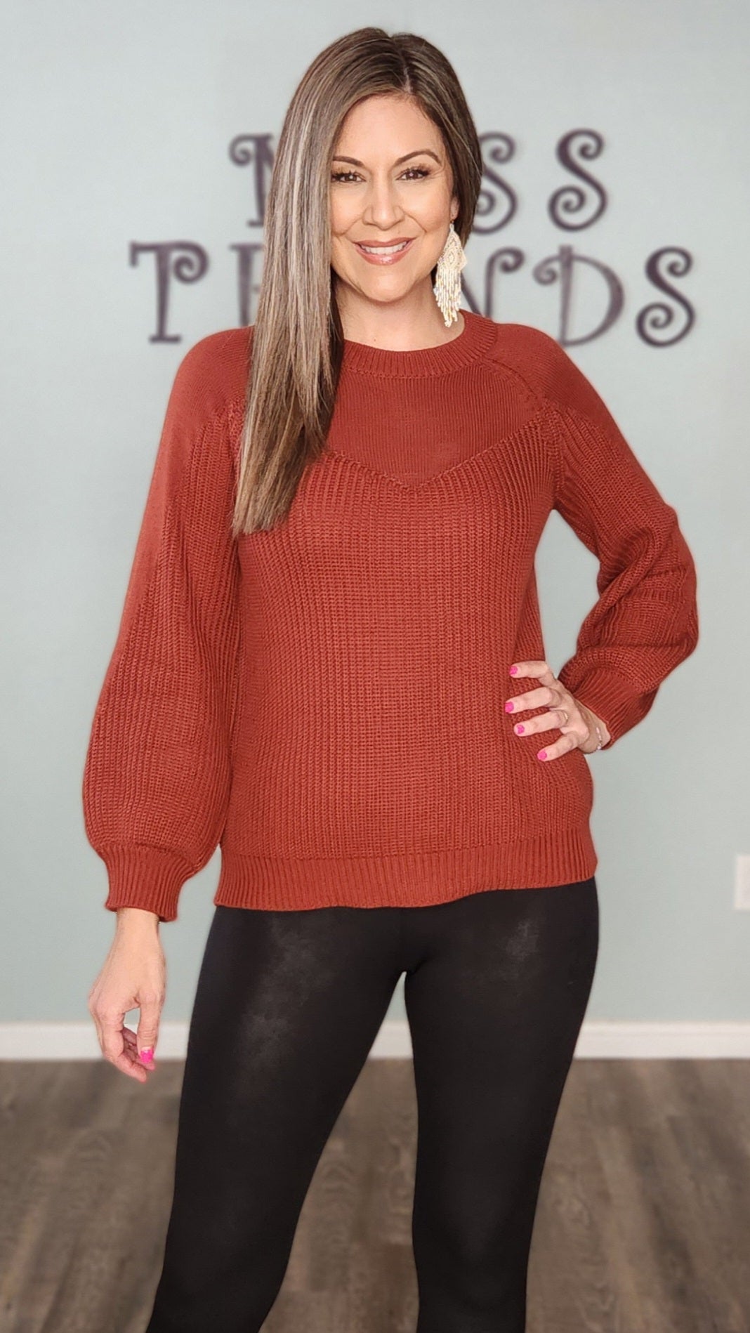 You've Been Waiting For This Sweater- Brick