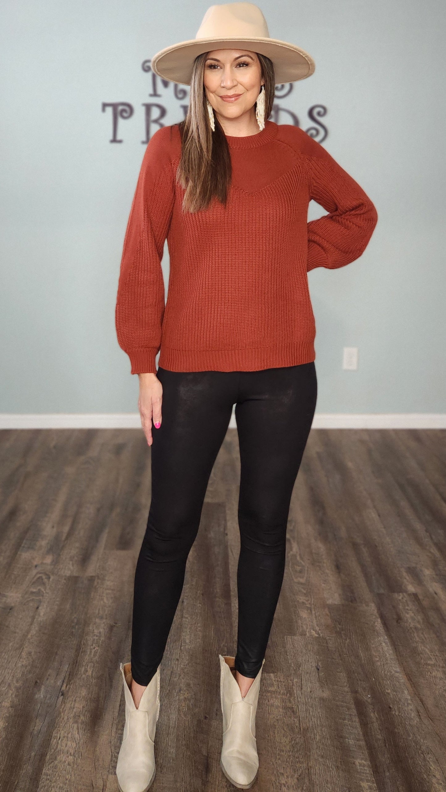 You've Been Waiting For This Sweater- Brick
