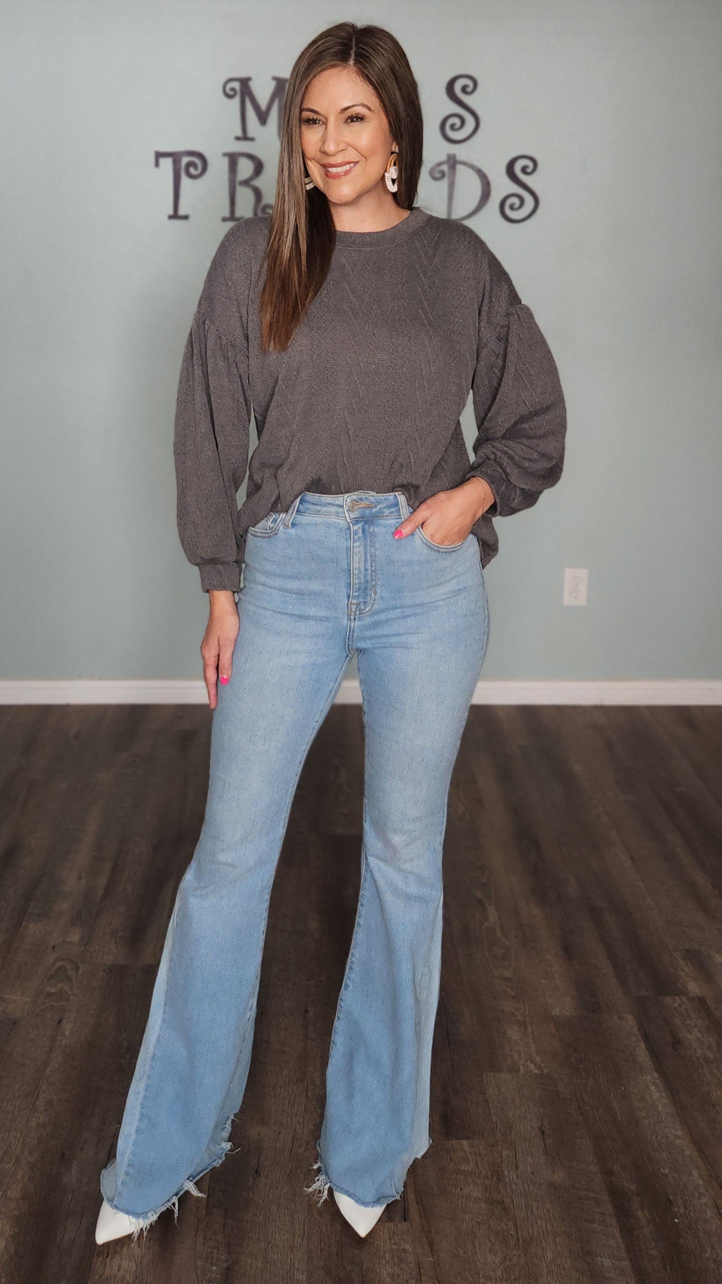 Perfect Addition Top-Charcoal