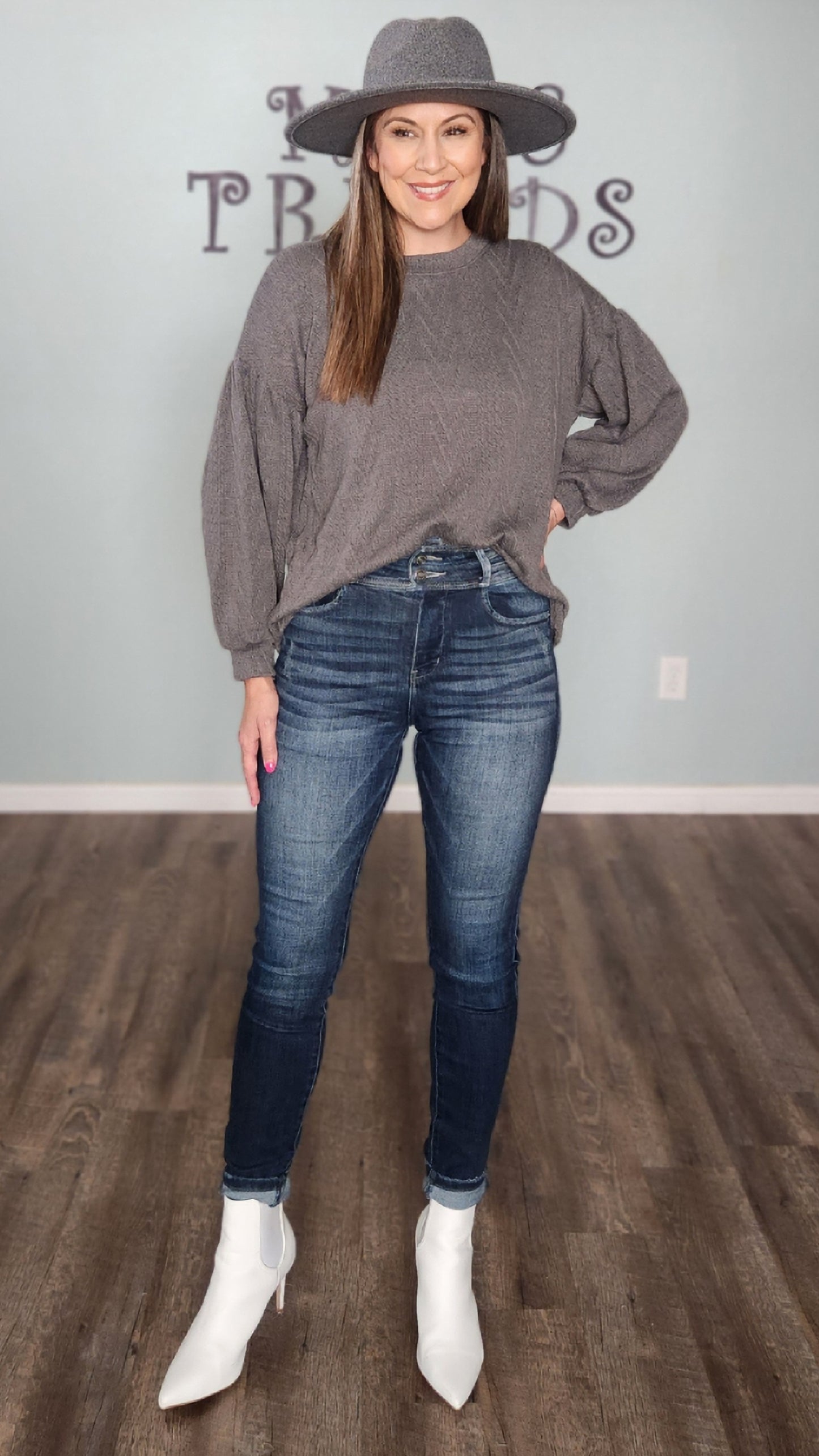 Perfect Addition Top-Charcoal