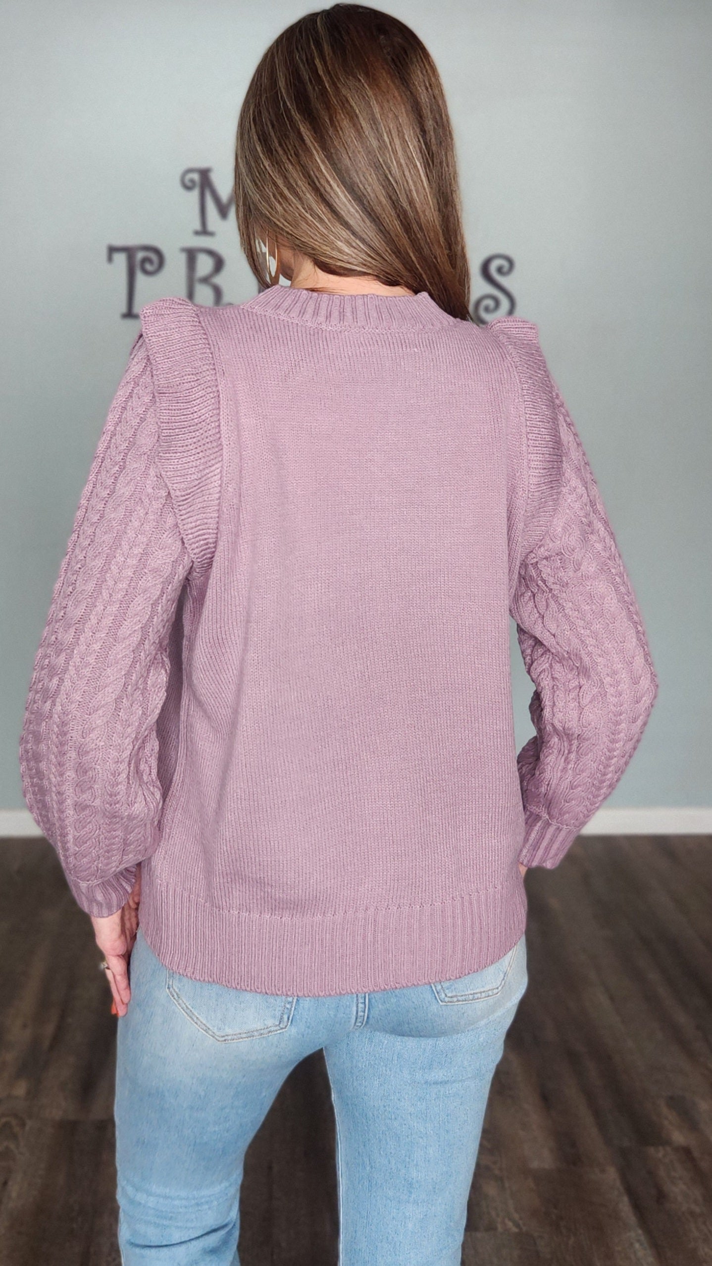 Sight To Behold Sweater-Ash Purple
