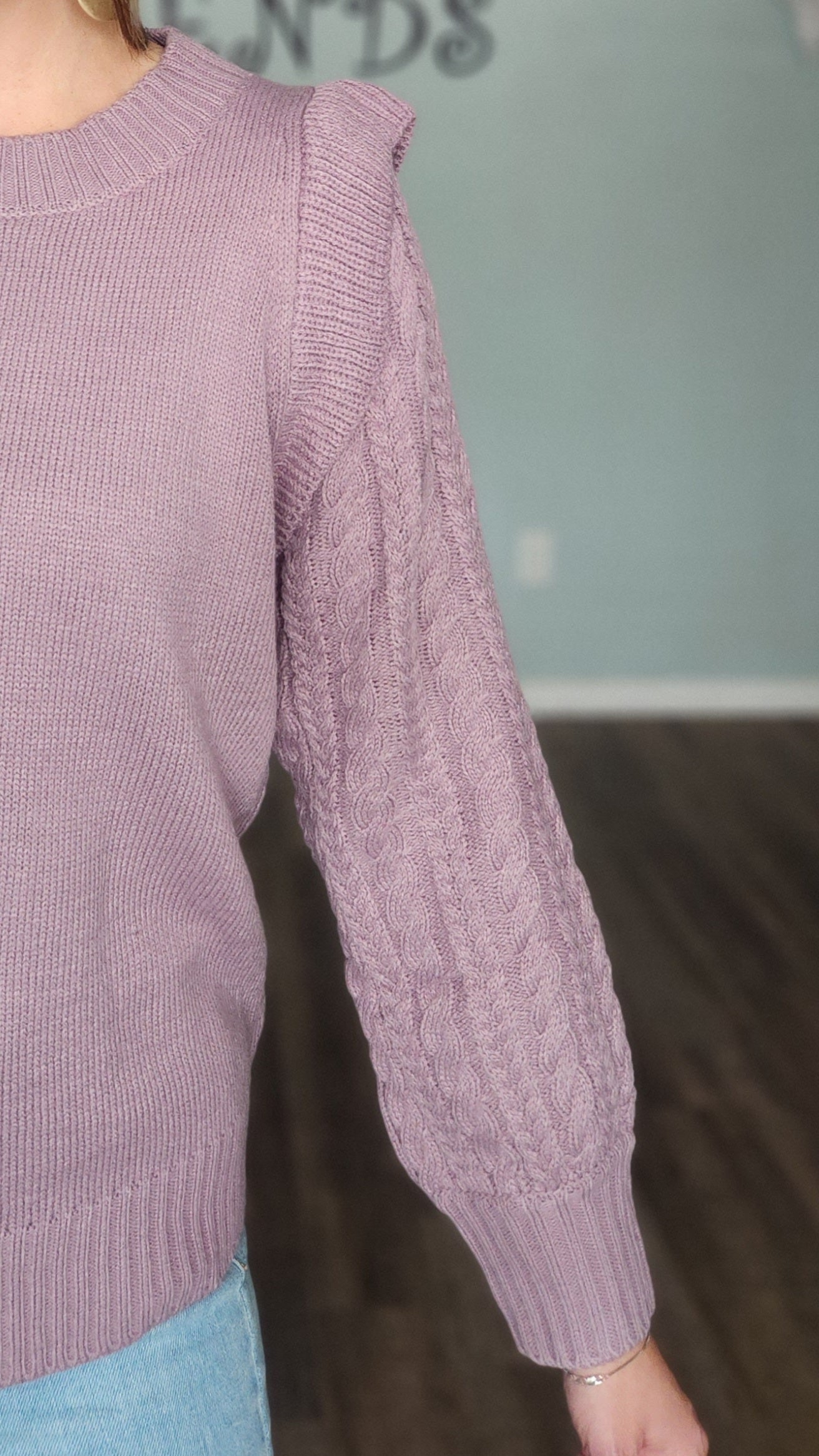 Sight To Behold Sweater-Ash Purple