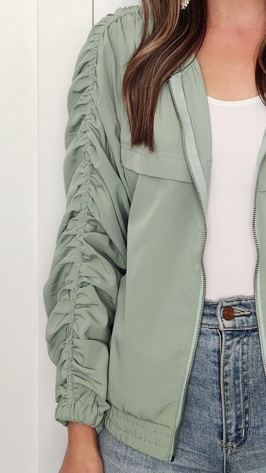 Look On Trend Jacket-Sage