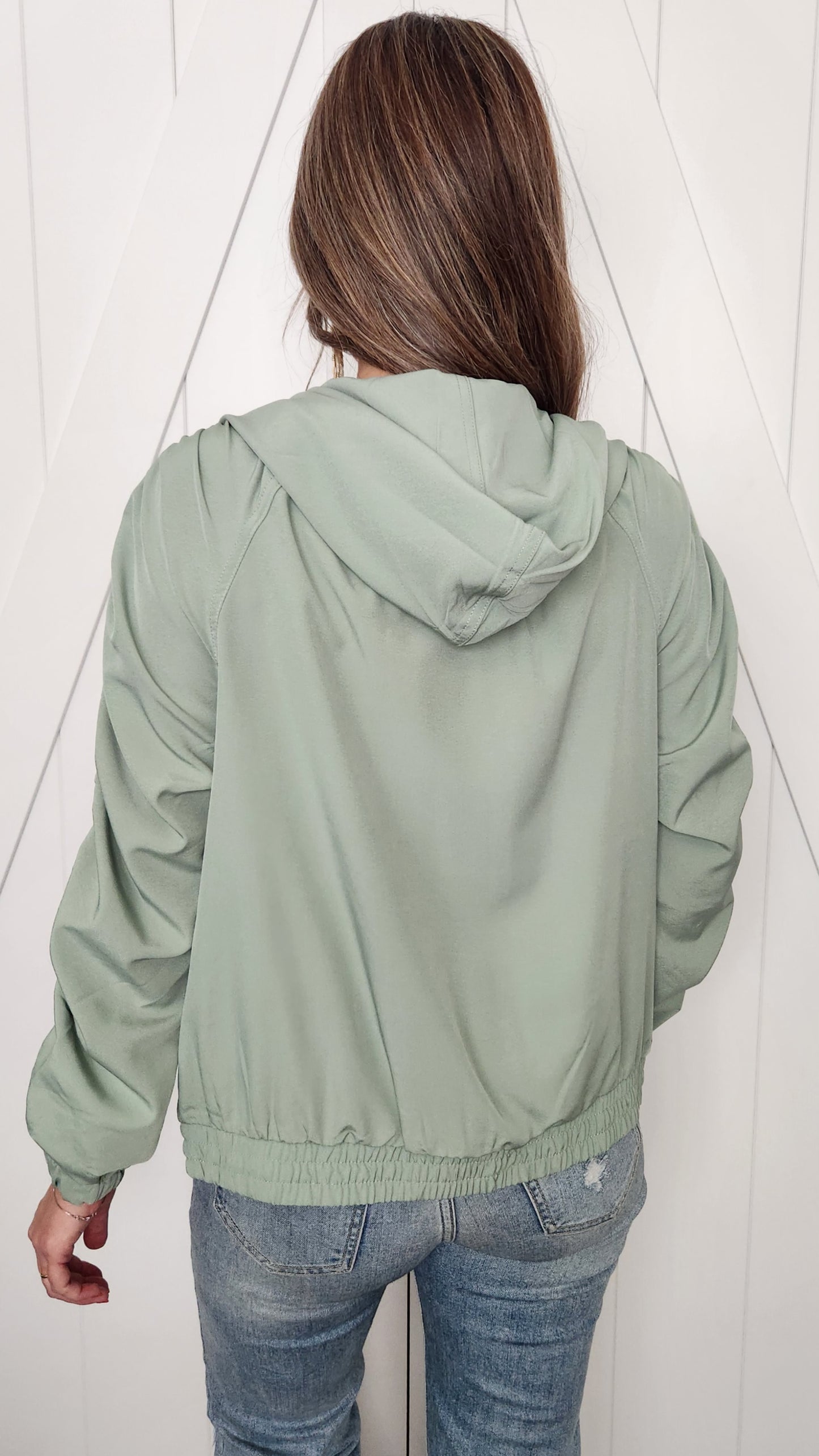 Look On Trend Jacket-Sage