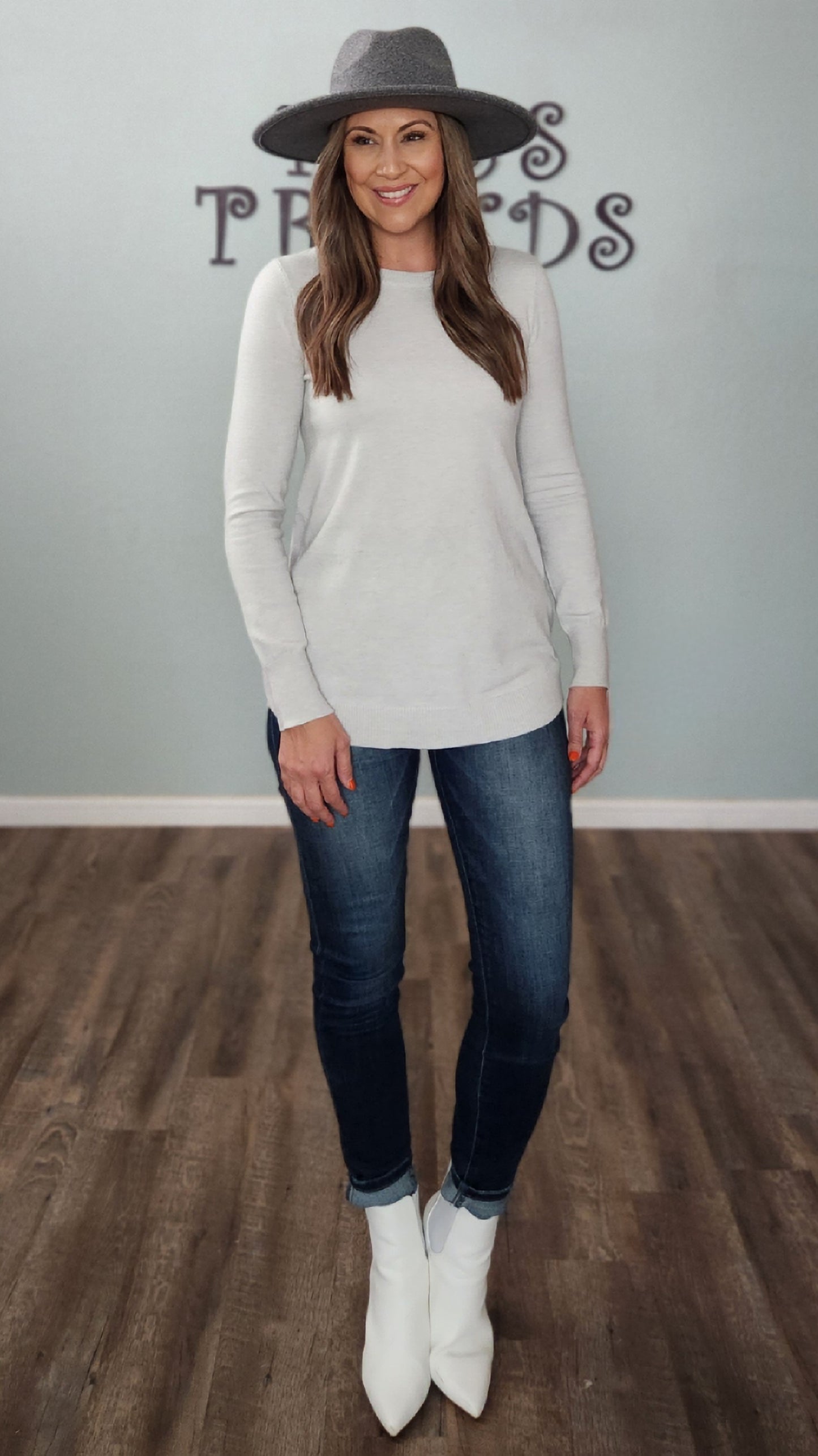 Light As Your Cares Sweater-Grey