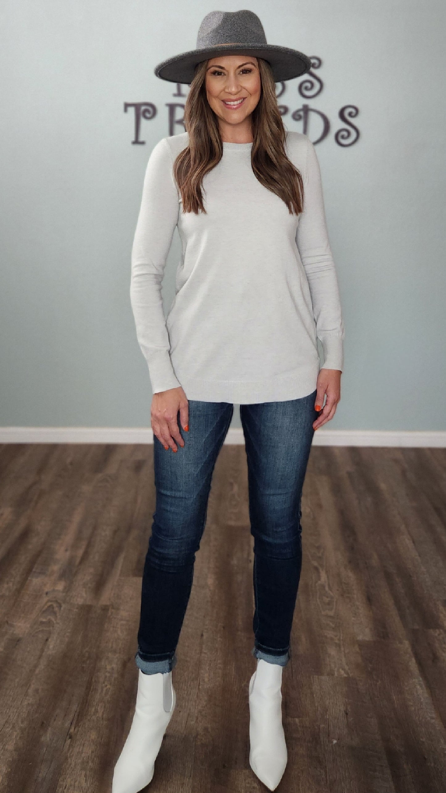 Light As Your Cares Sweater-Grey