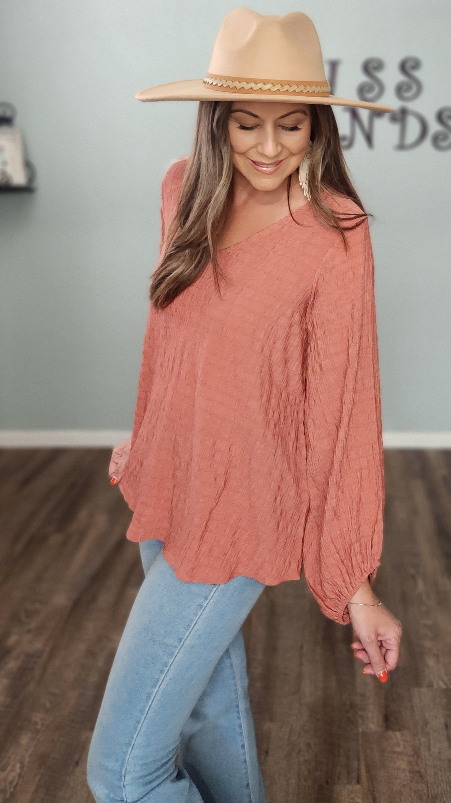 Perfect For Day Or Night Top-Rose Gold