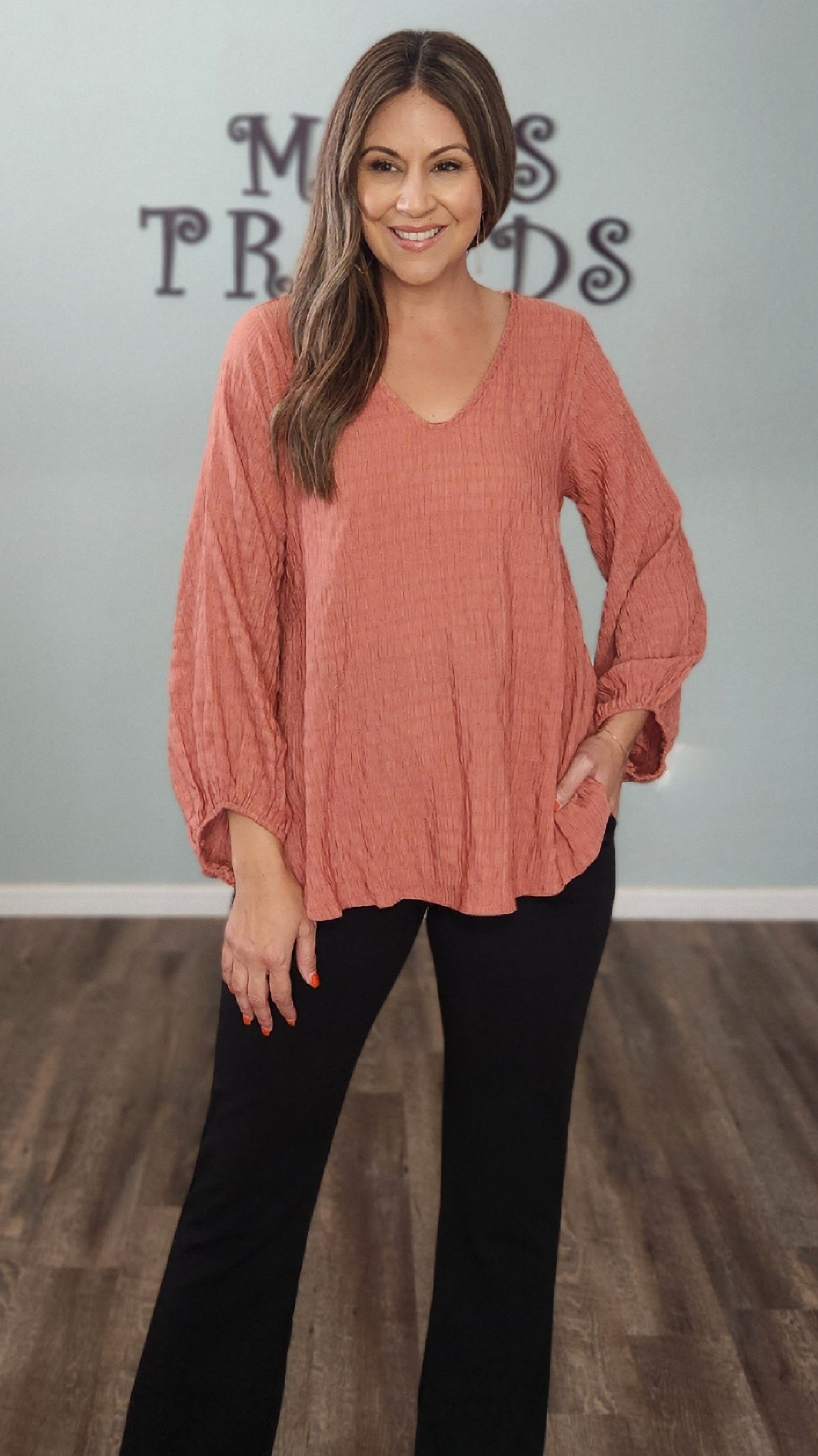Perfect For Day Or Night Top-Rose Gold