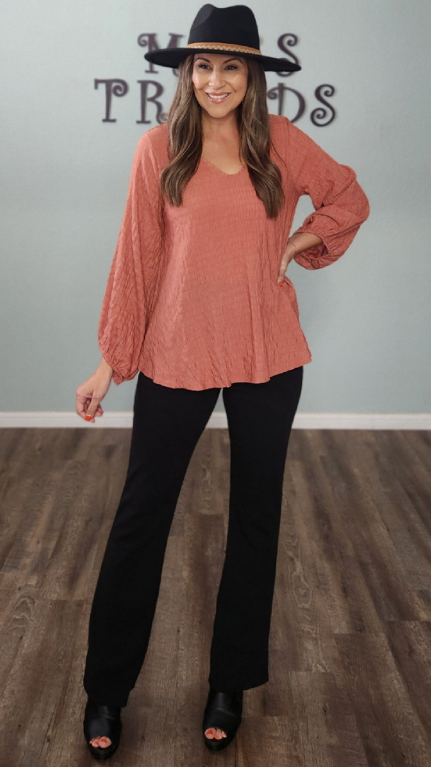 Perfect For Day Or Night Top-Rose Gold
