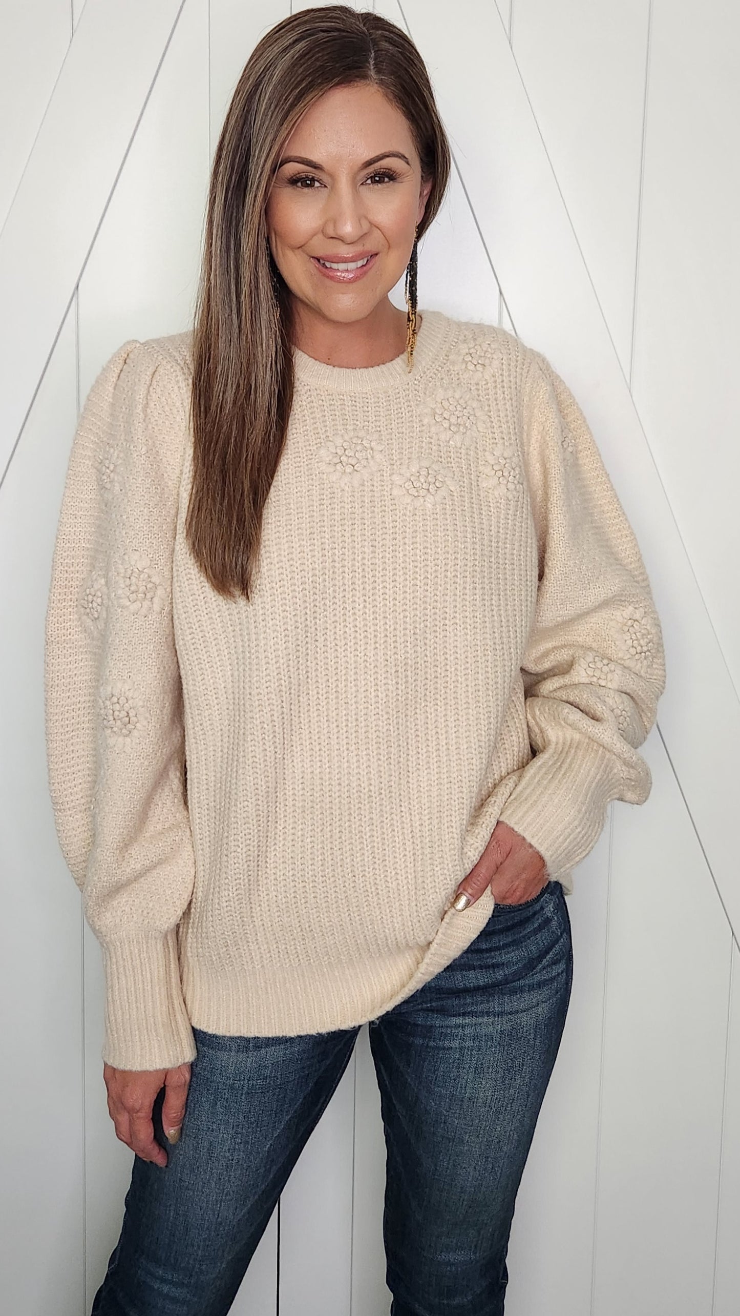 Never Stop Loving This Sweater-Cream