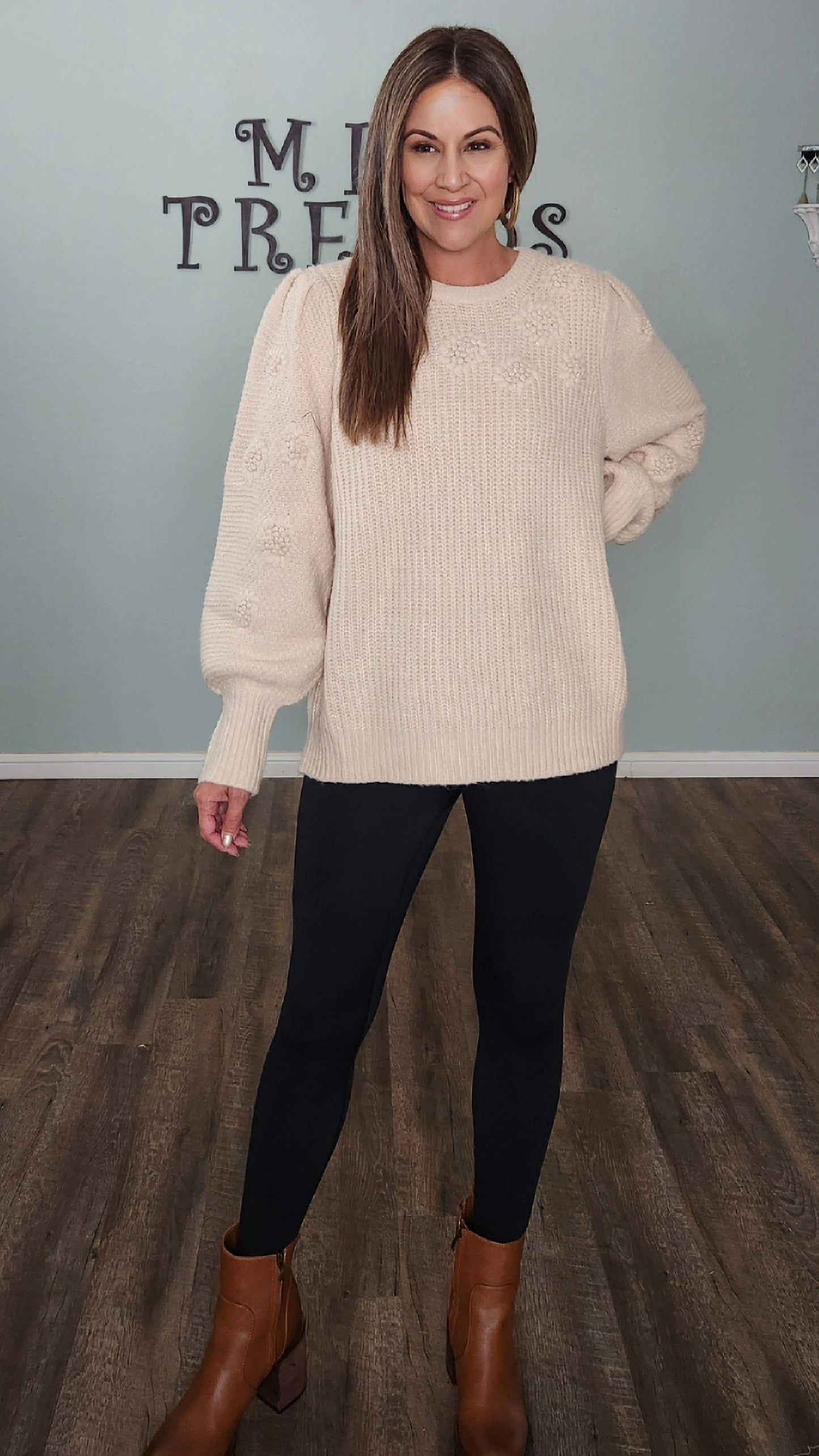 Never Stop Loving This Sweater-Cream