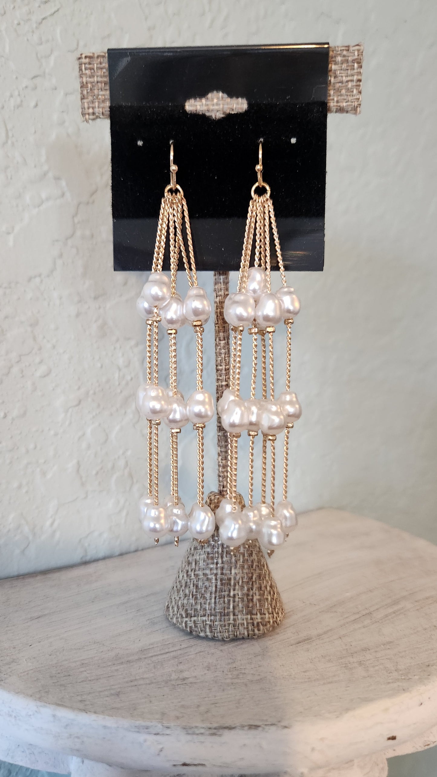 Stunning Pearl Strand Earrings