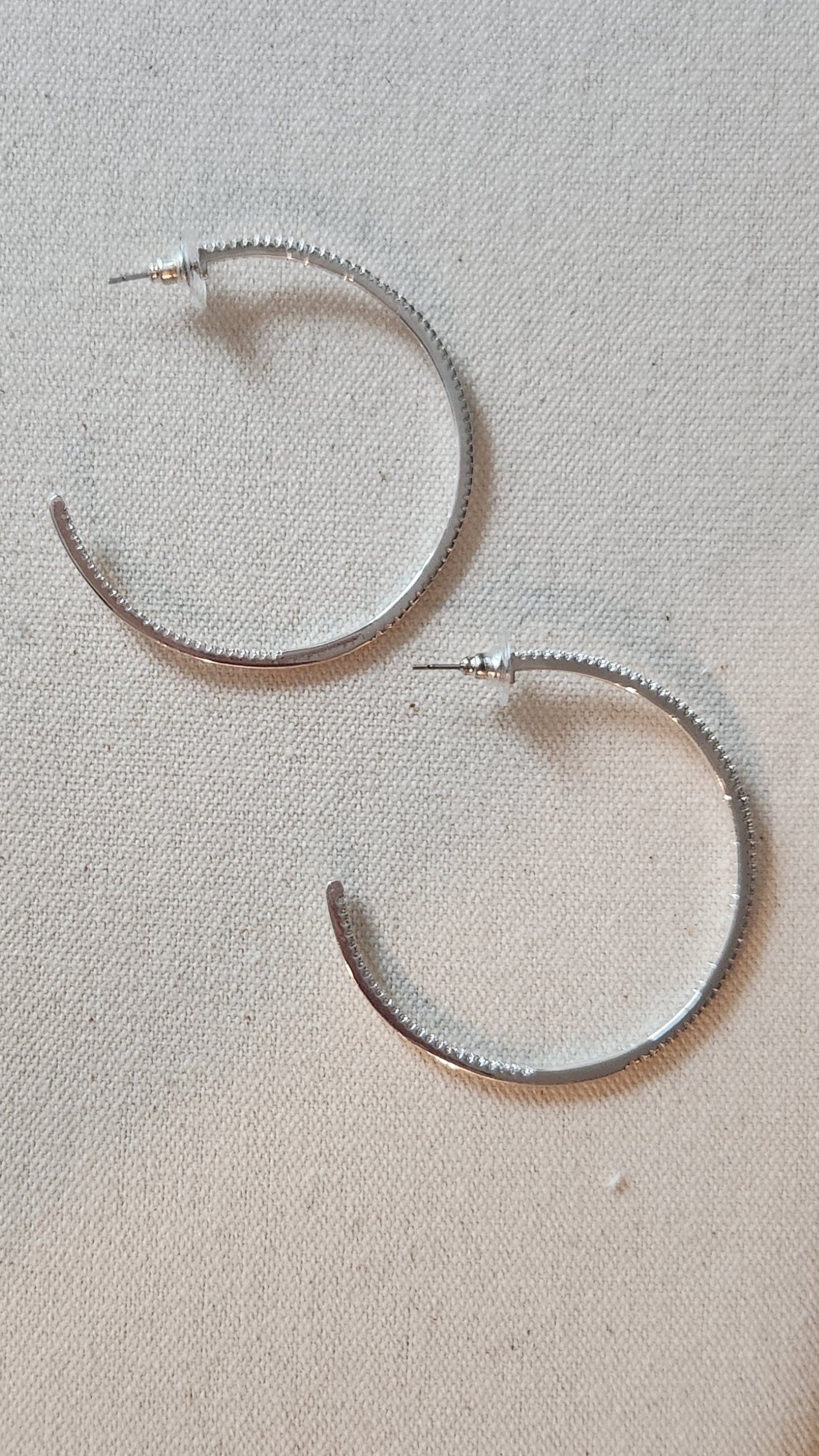 Add Some Sparkle Hoop Earring-Silver