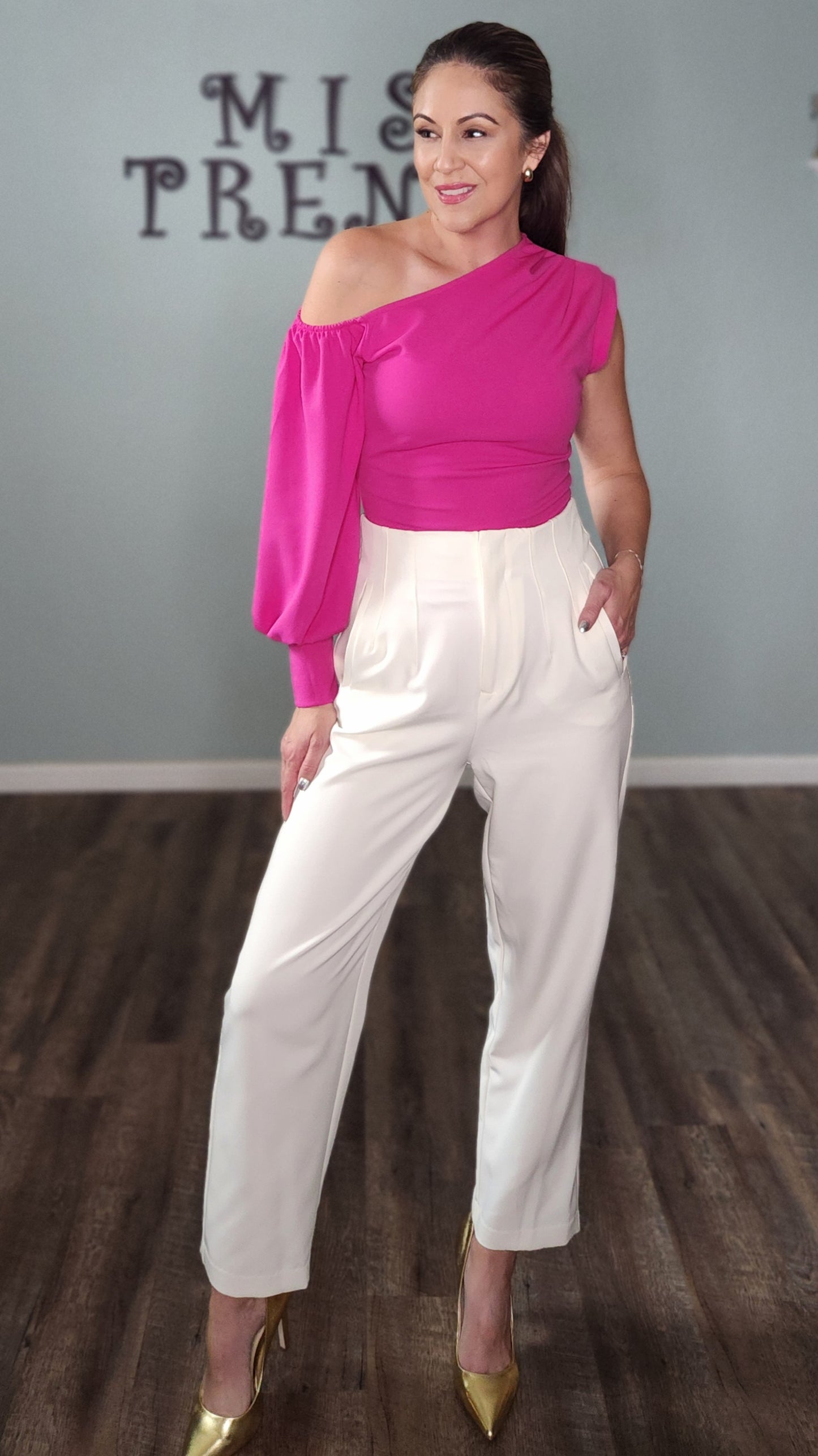 Fashion Forward Top- Fuchsia