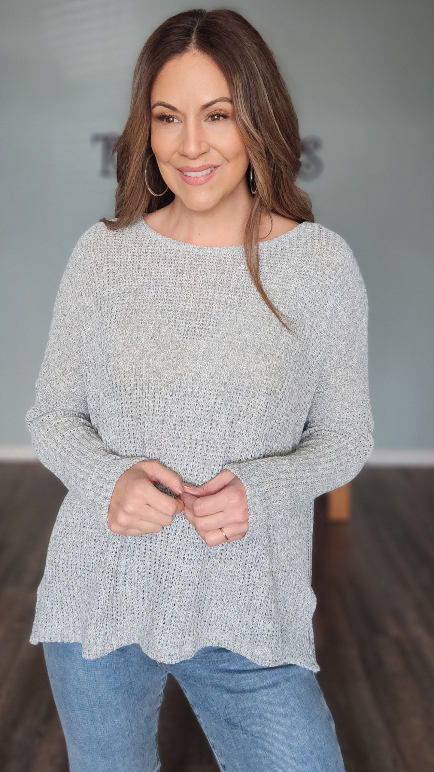 Make It Easy Sweater- Silver Grey 🛍️USE CODE: LOL10 FOR $10 off