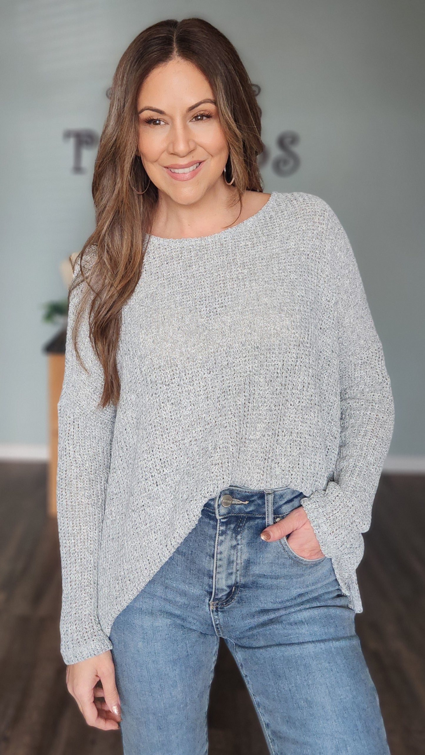 Make It Easy Sweater- Silver Grey 🛍️USE CODE: LOL10 FOR $10 off