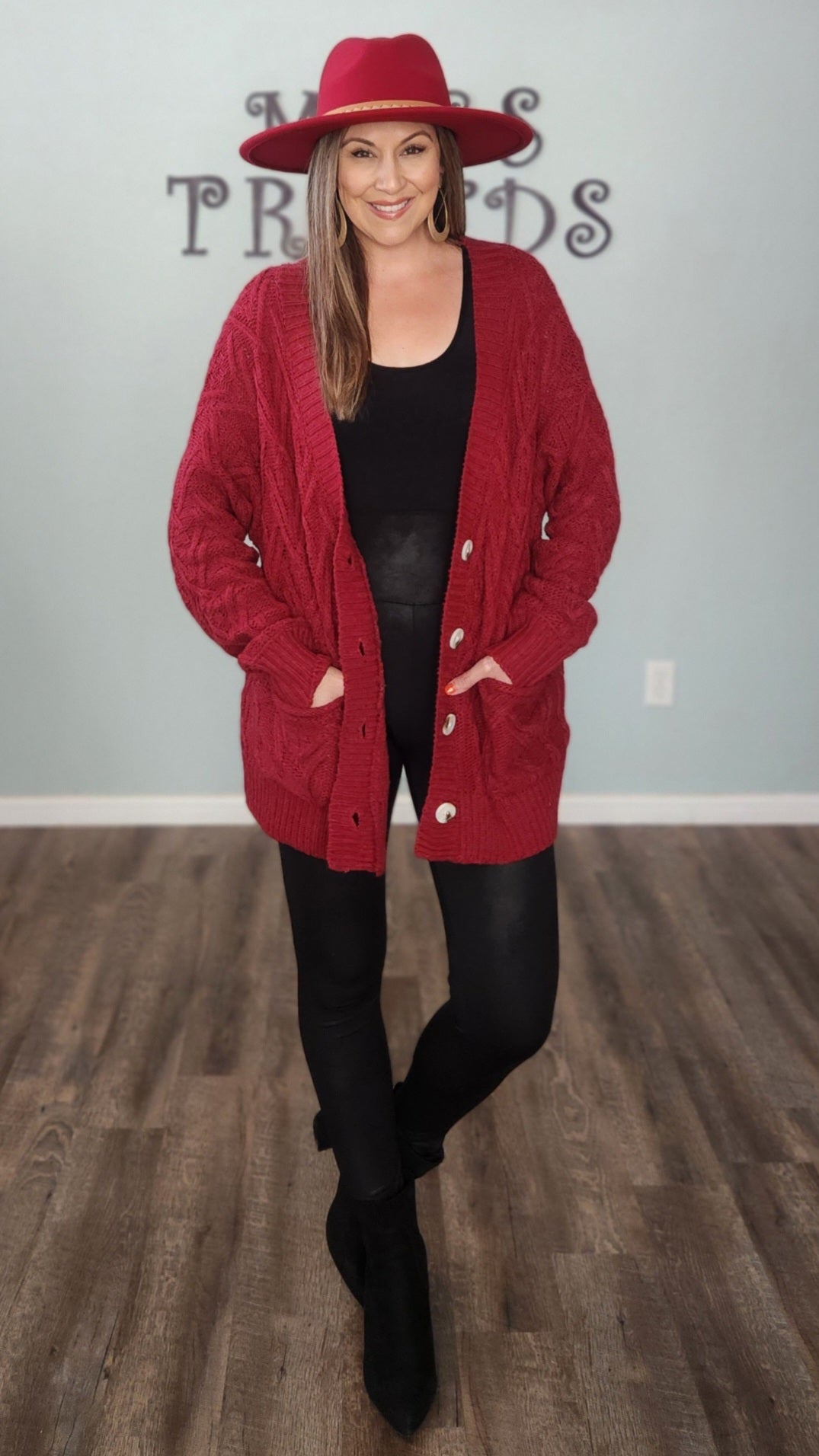 Your Newest Edition Cardigan-Burgundy