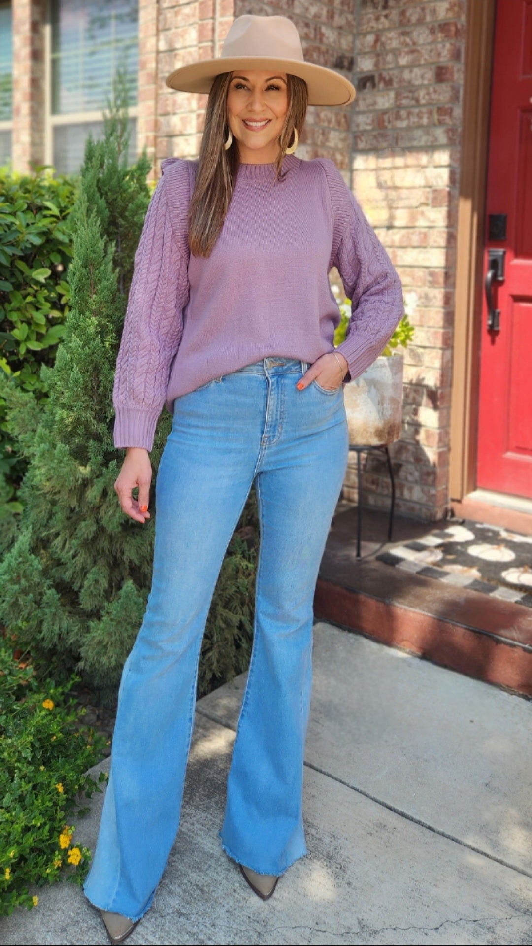 Sight To Behold Sweater-Ash Purple