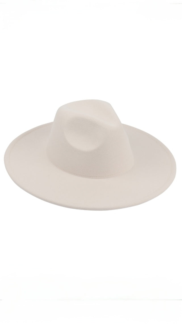 Simple and Chic Fedora Hat-Ivory