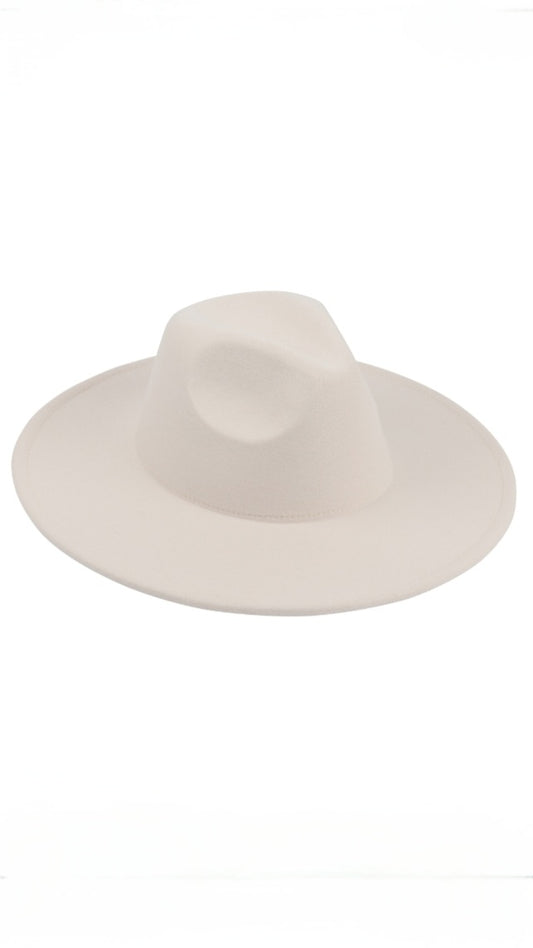 Simple and Chic Fedora Hat-Ivory