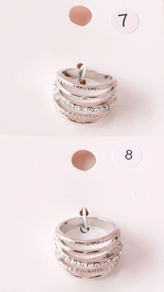 Bright and Stunning Ring- Silver