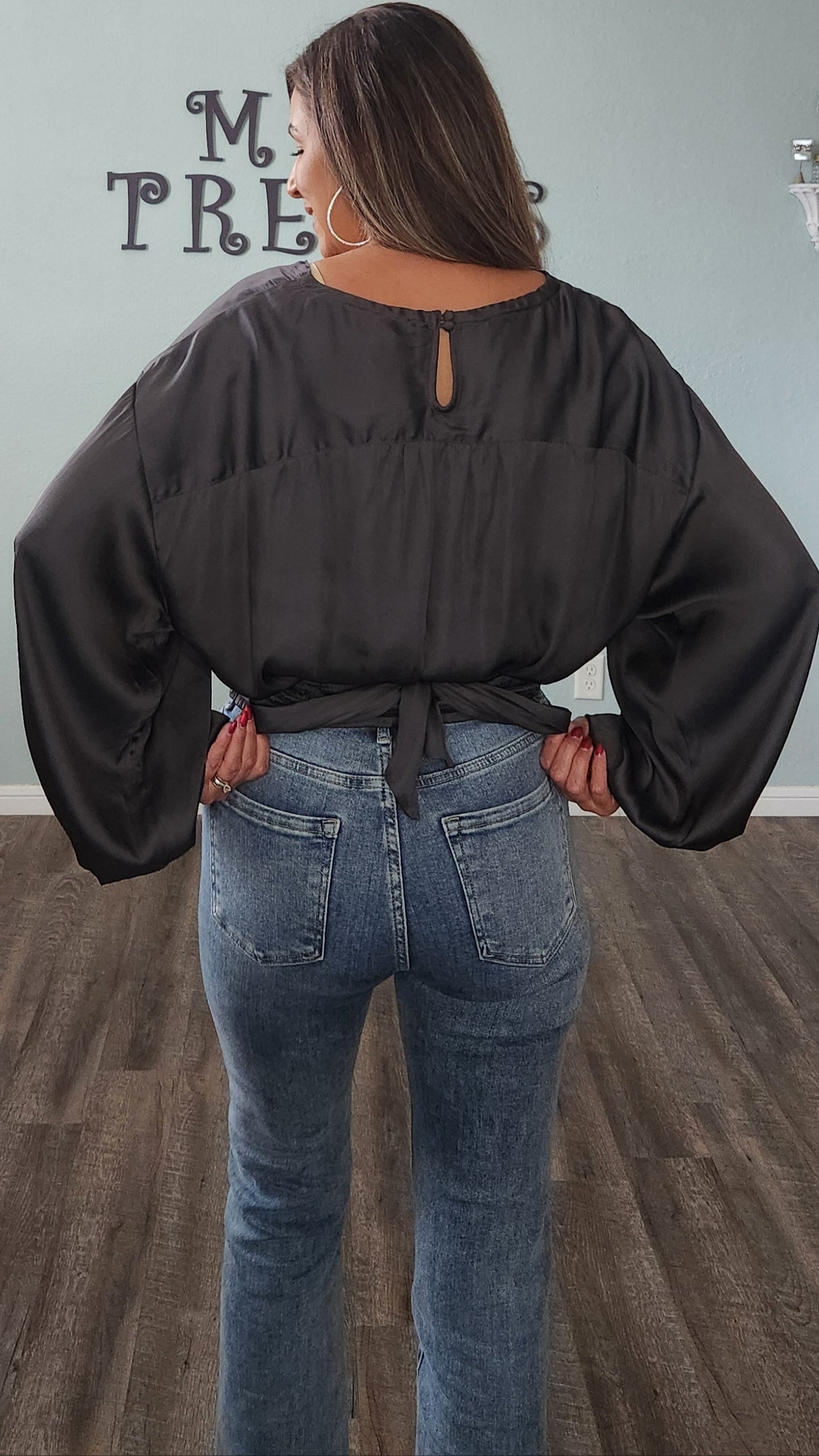 🖤 Reset by Jane Jennifer Top- Charcoal