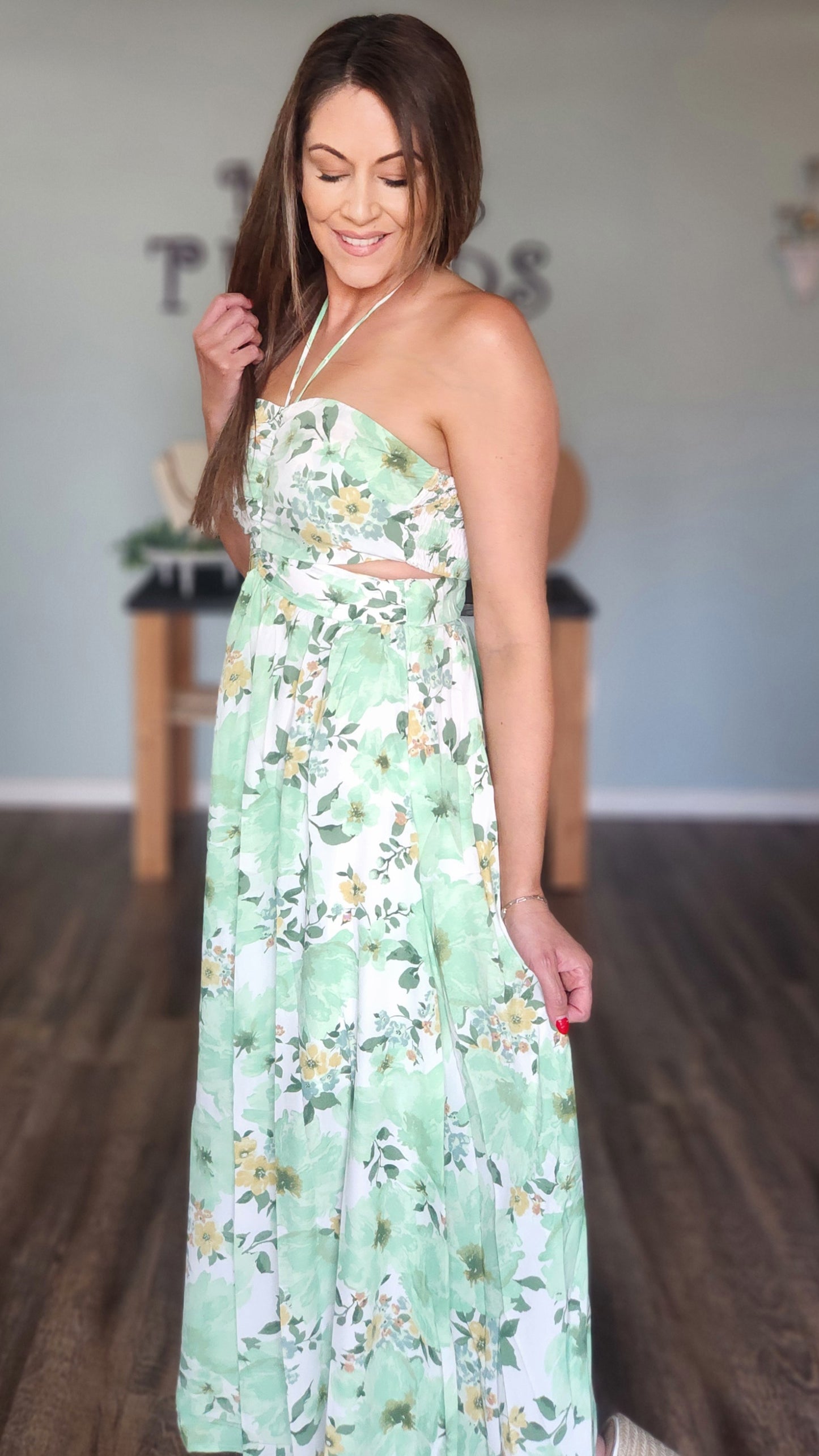 Embrace The Elegance and Fun-White/Green/ Yellow