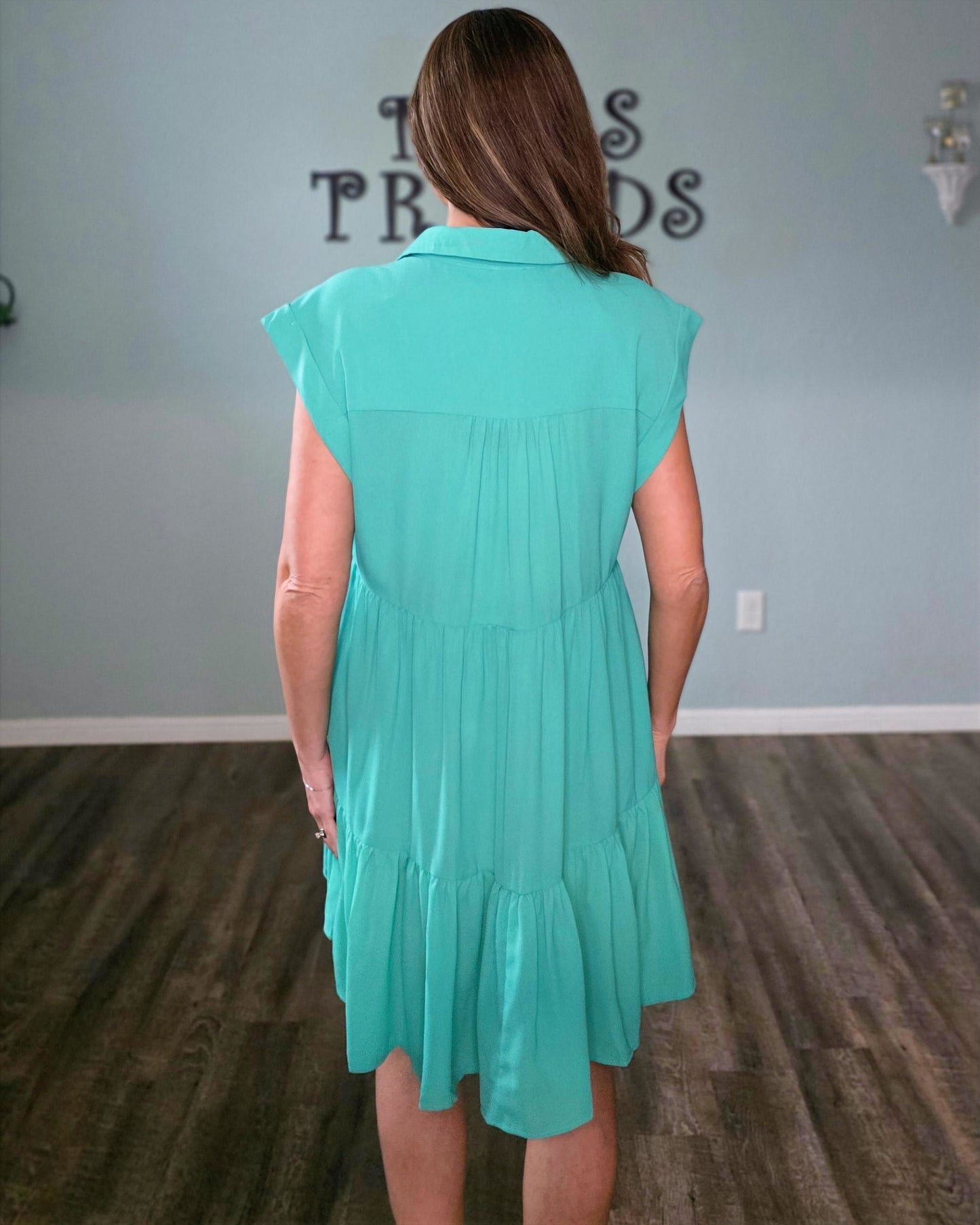 Teal The Moment Dress