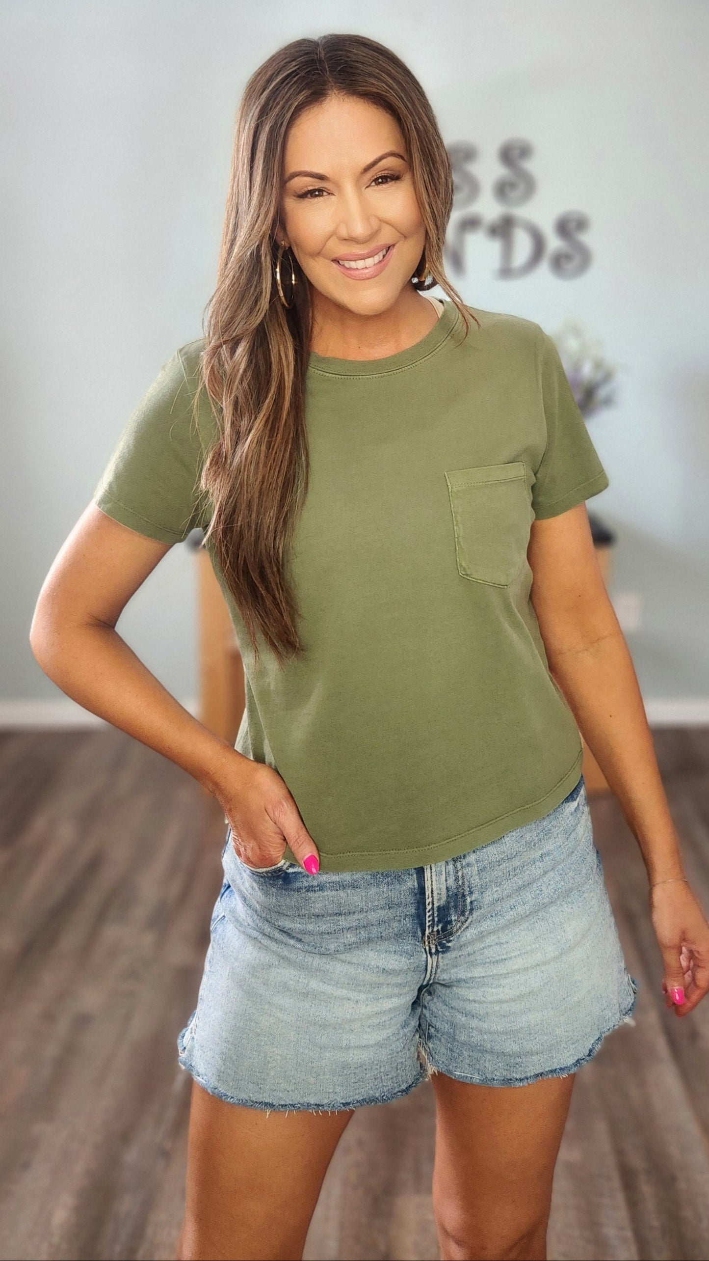 Love This Casual Tee-Olive