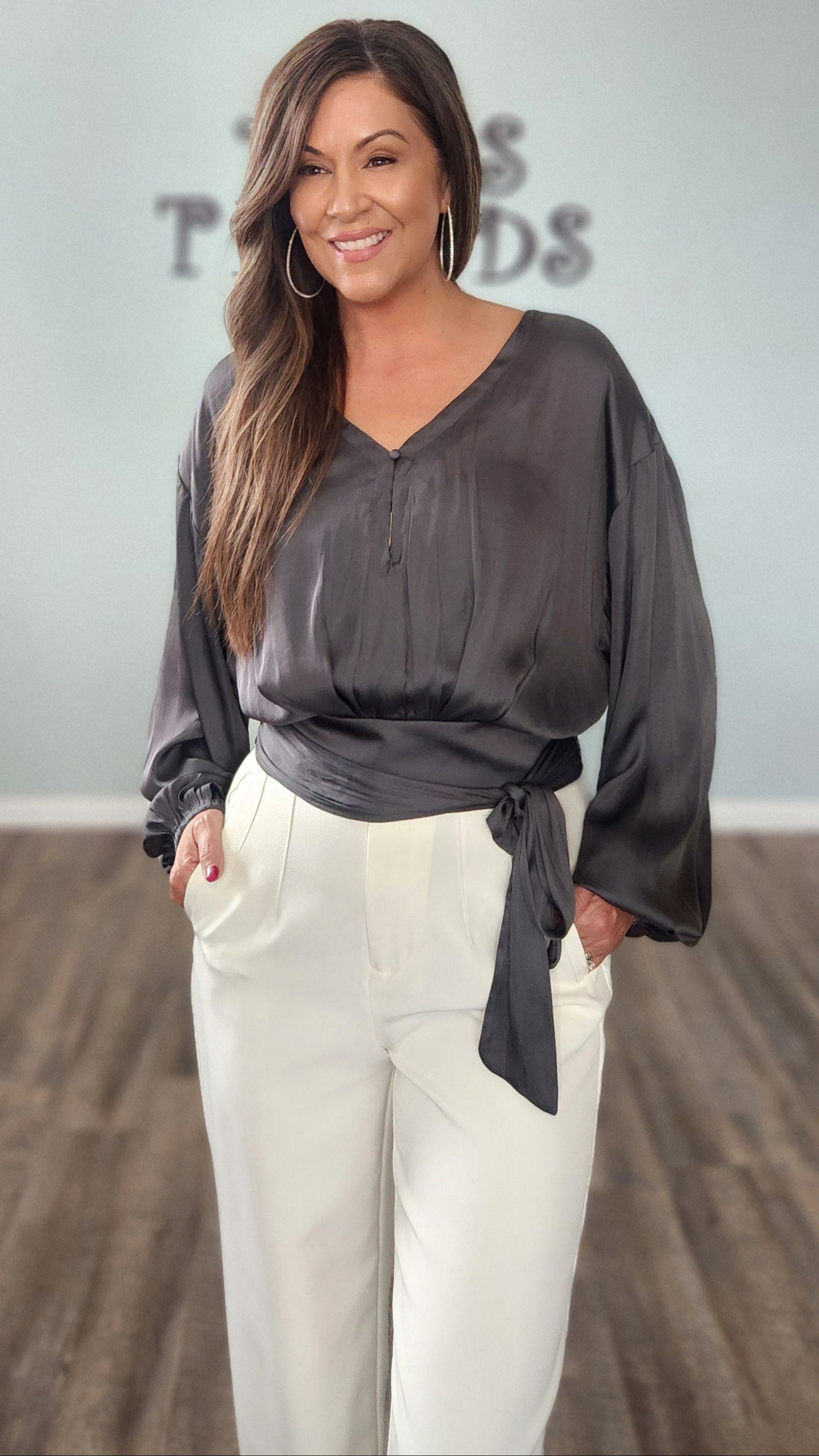 🖤 Reset by Jane Jennifer Top- Charcoal