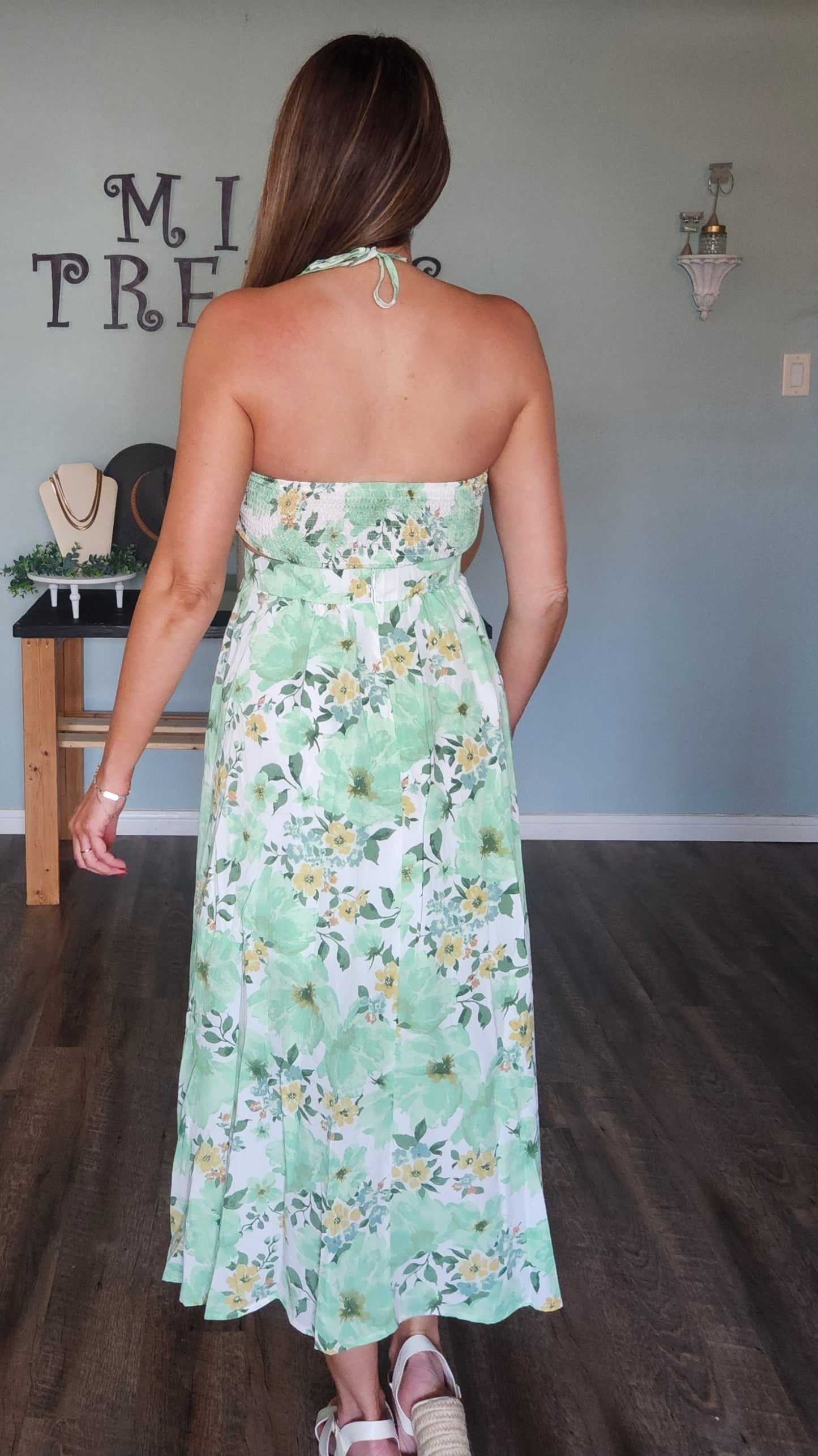 Embrace The Elegance and Fun-White/Green/ Yellow
