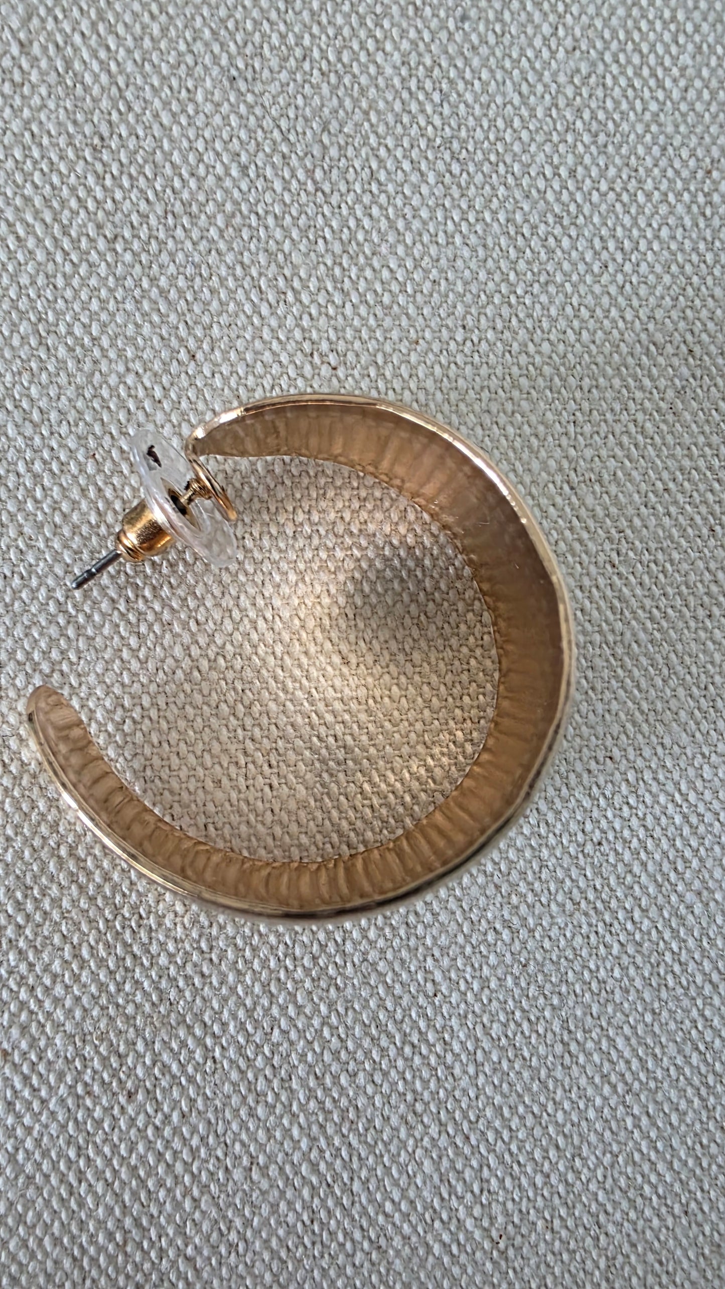 Bold Elegance Hammered Hoops-Gold