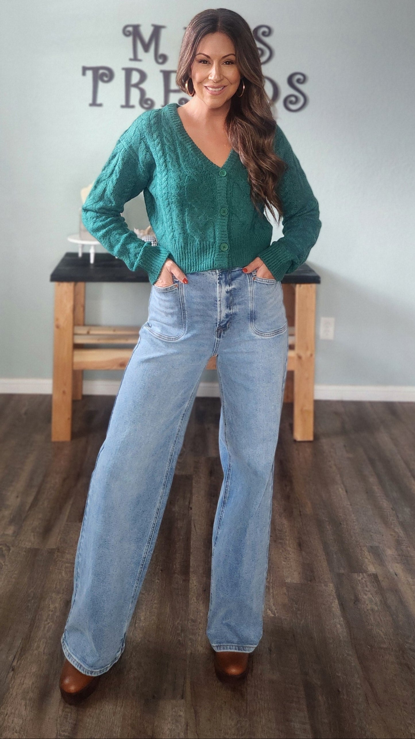 Vibrant M.i.U High-Rise Wide Leg Jeans – Medium Wash Denim