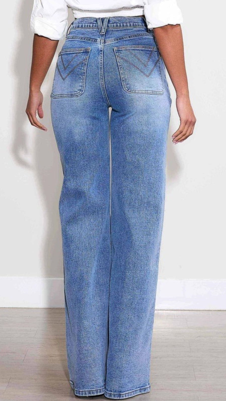 Vibrant M.i.U High-Rise Wide Leg Jeans – Medium Wash Denim