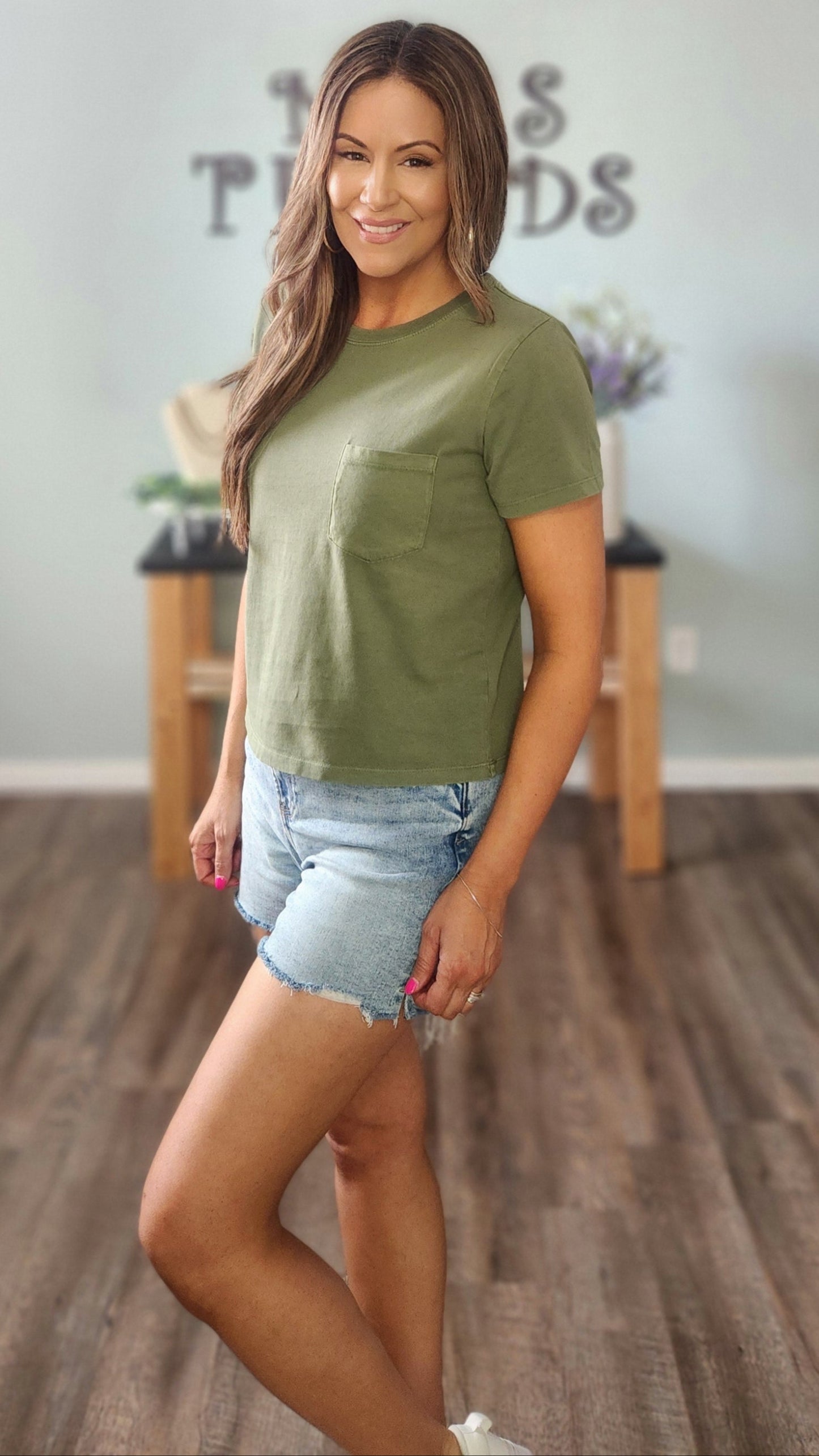 Love This Casual Tee-Olive