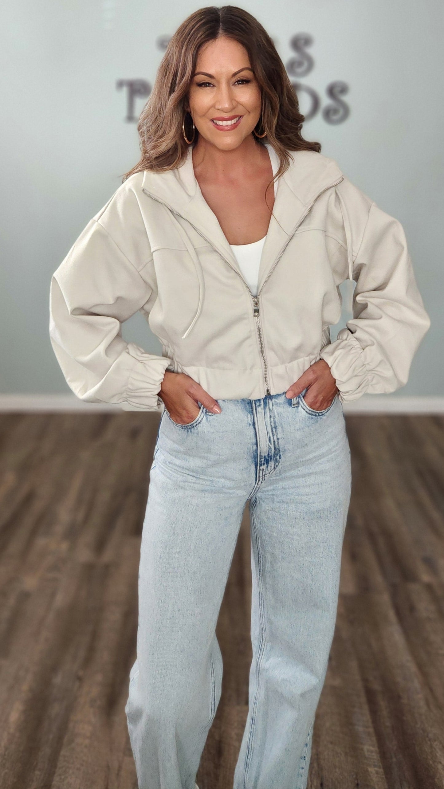 Street Chic Jacket-Beige