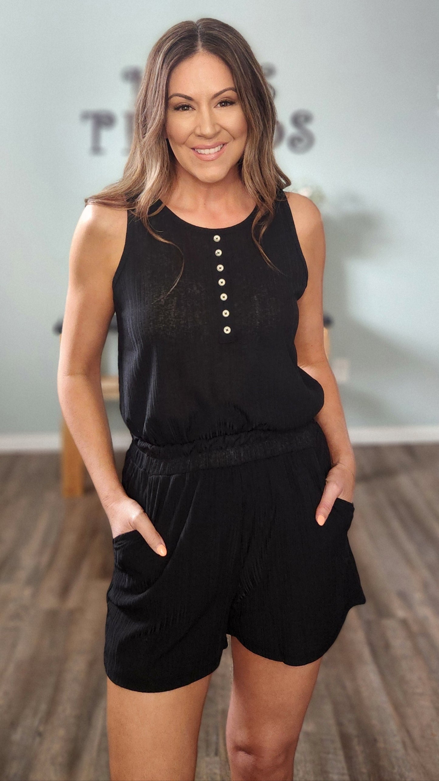 The Breezy Bliss Lounge Set-Black